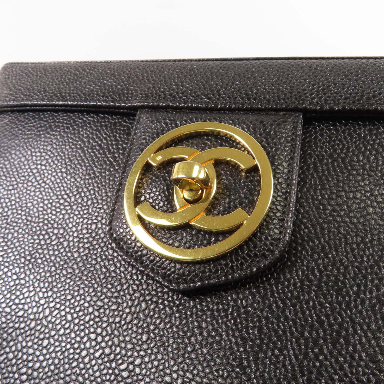 CHANEL 牛皮皮革2 Way Shoulder Bag金扣鏈帶手挽肩背兩用袋