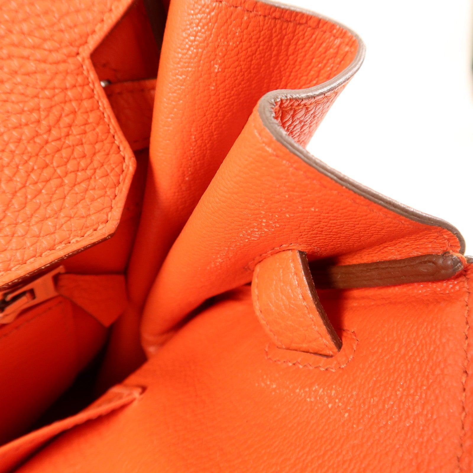 HERMES Clemence皮革Birkin 35銀扣手挽袋