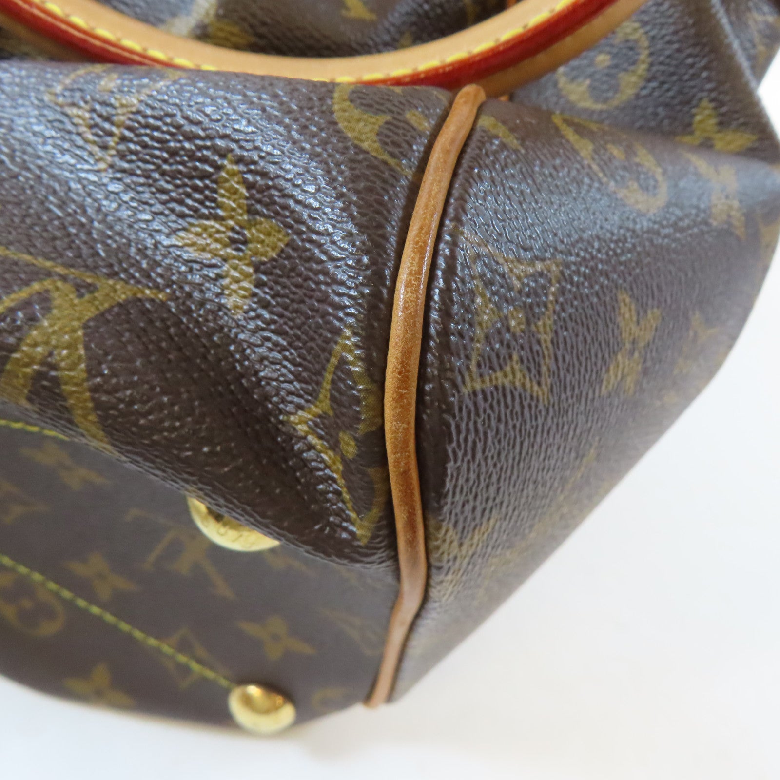 LOUIS VUITTON 【激減優惠】Monogram Tivoli GM金扣手挽袋啡色