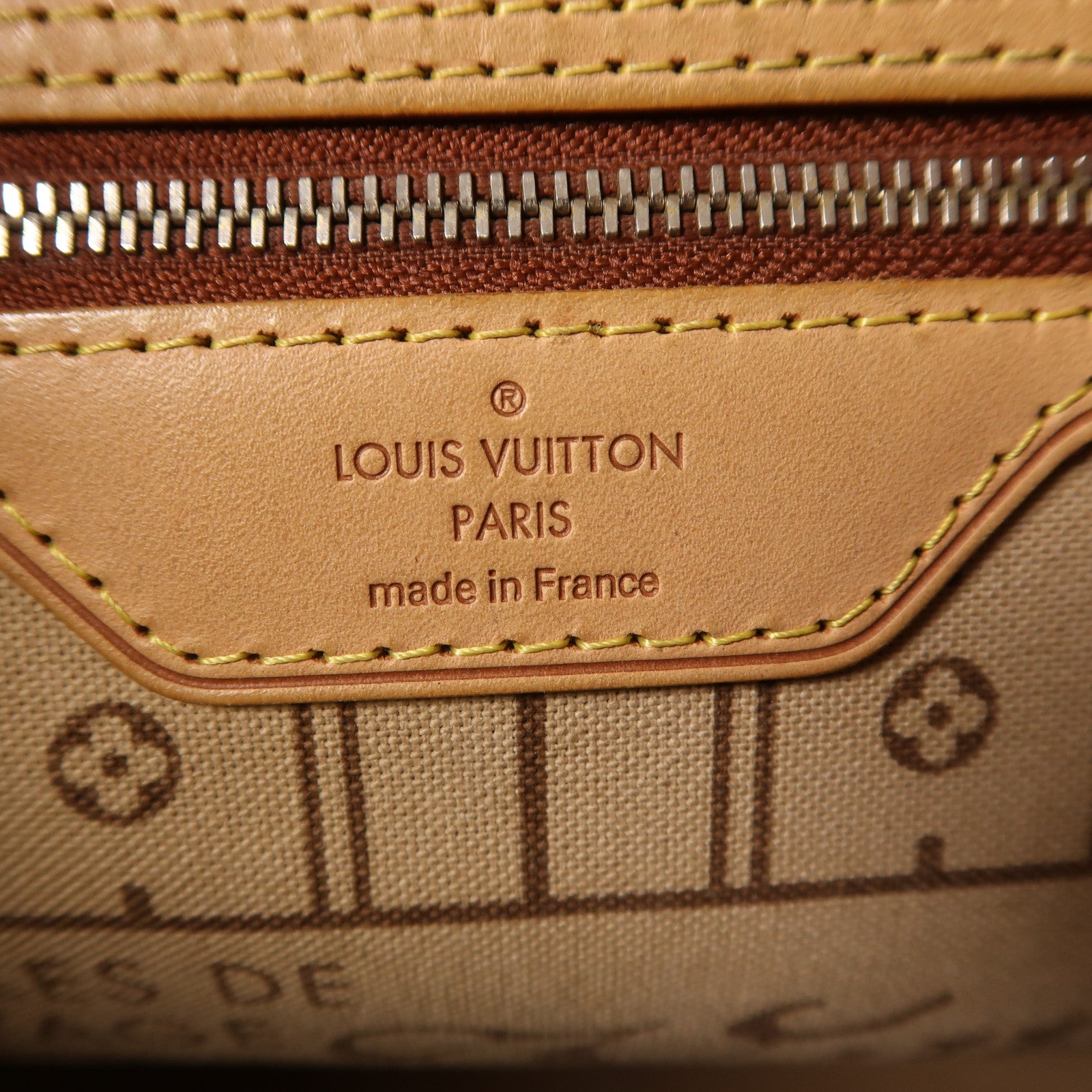 LOUIS VUITTON Monogram Neverfull MM金扣手挽袋