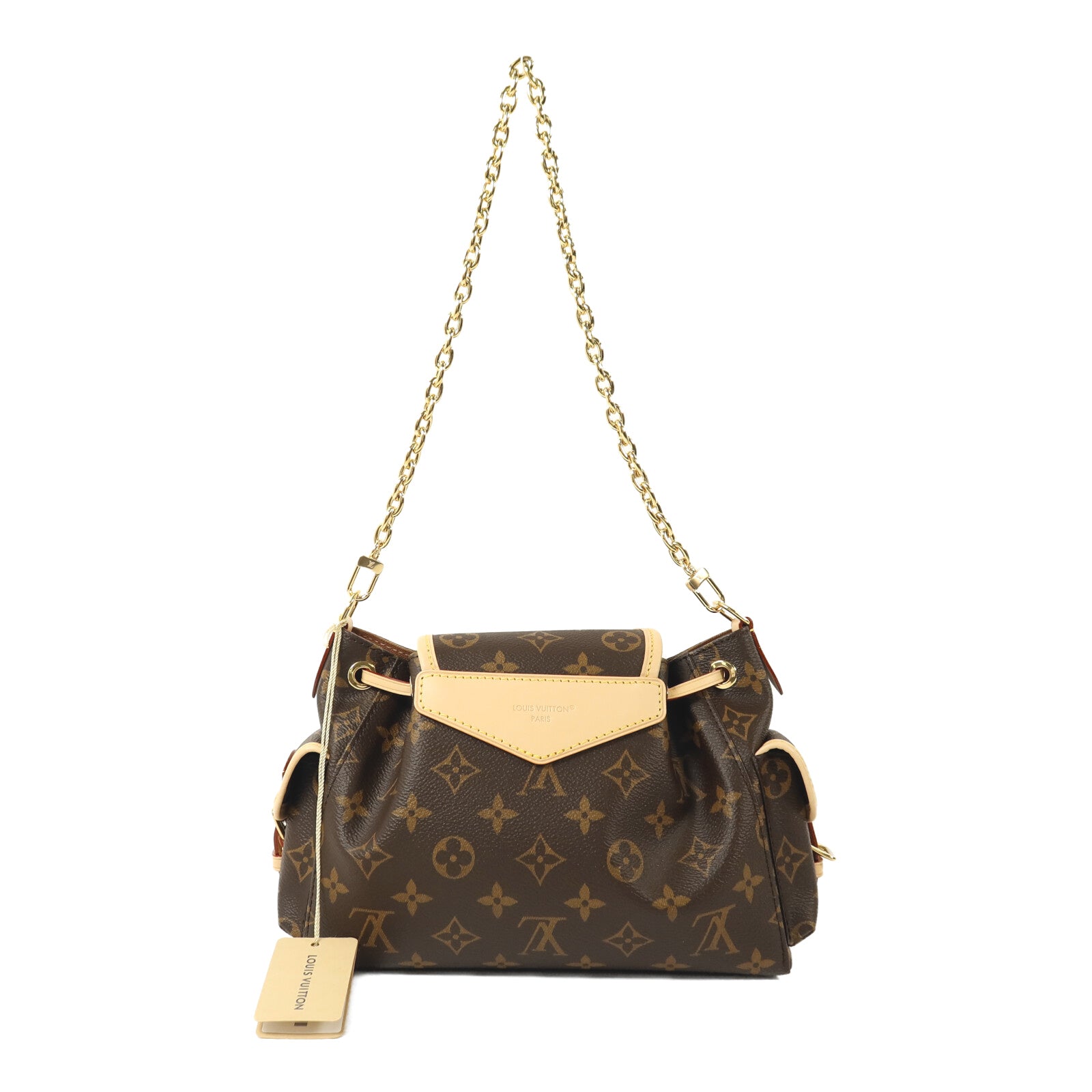 LOUIS VUITTON Monogram Odyssee MM金扣鏈帶手挽肩背兩用袋