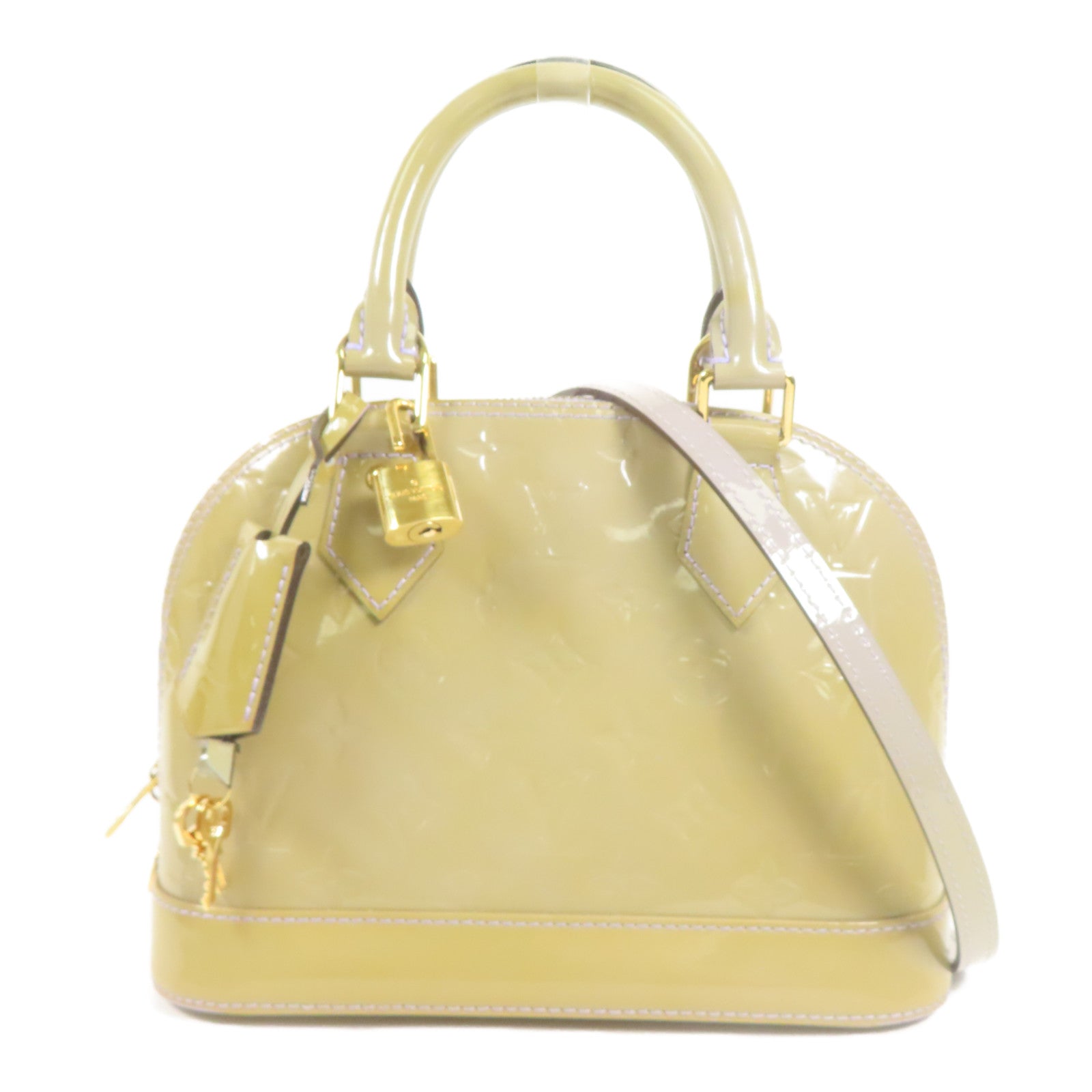 LOUIS VUITTON Vernis Alma BB金扣手挽肩背兩用袋