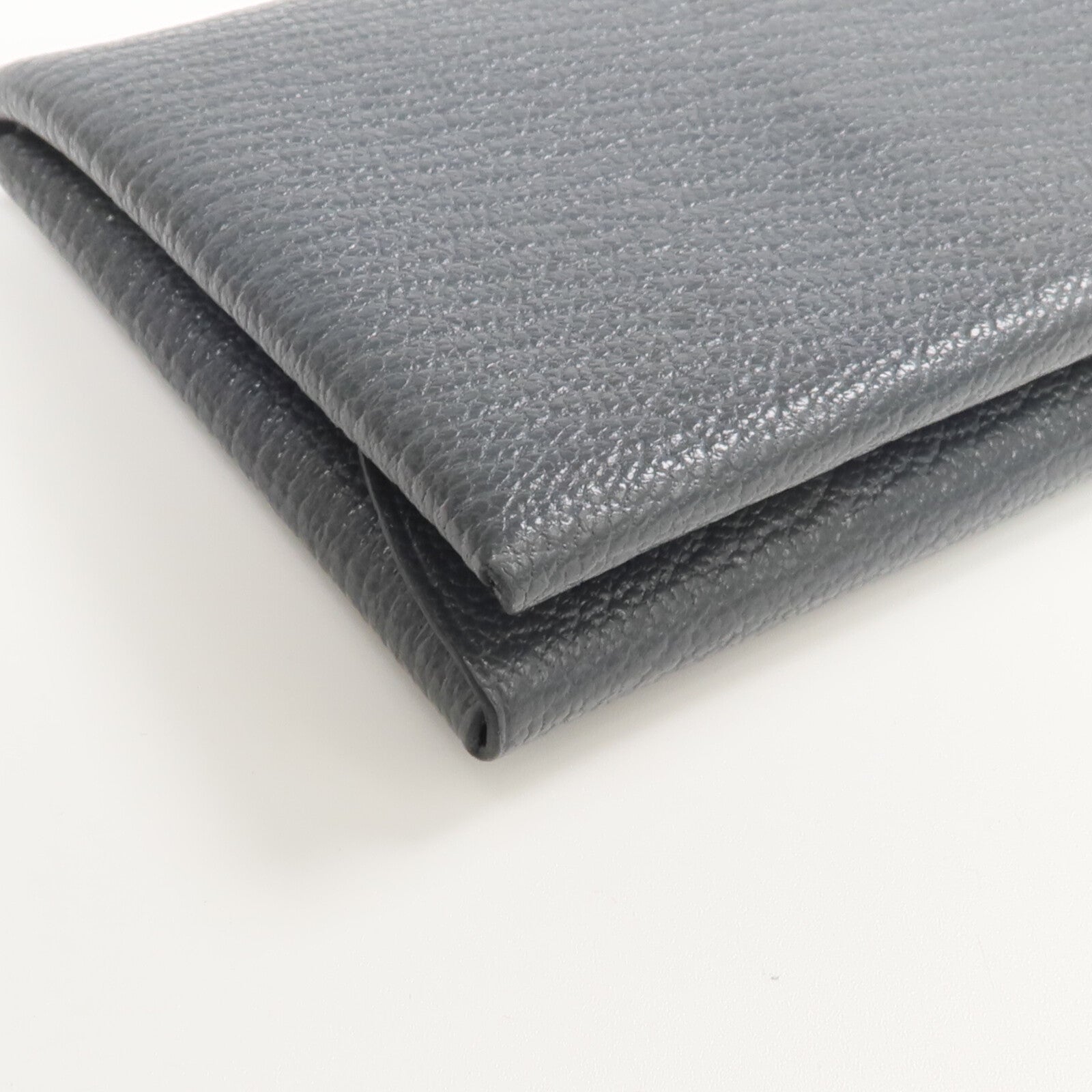 HERMES Evercolor皮革Calvi Duo卡片套Graphite