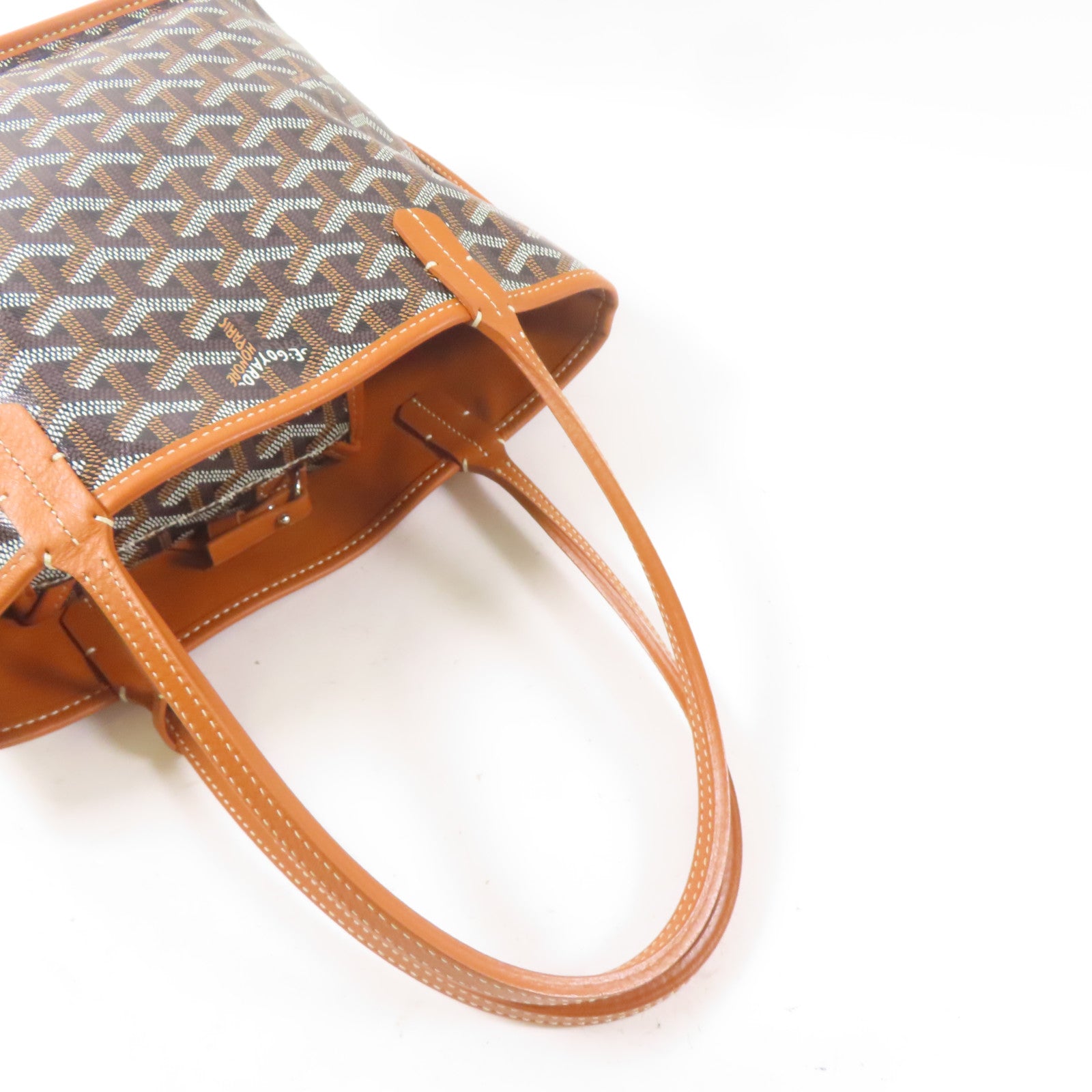 GOYARD 塗層帆布Mini Anjou Tote Bag銀扣手挽袋啡色