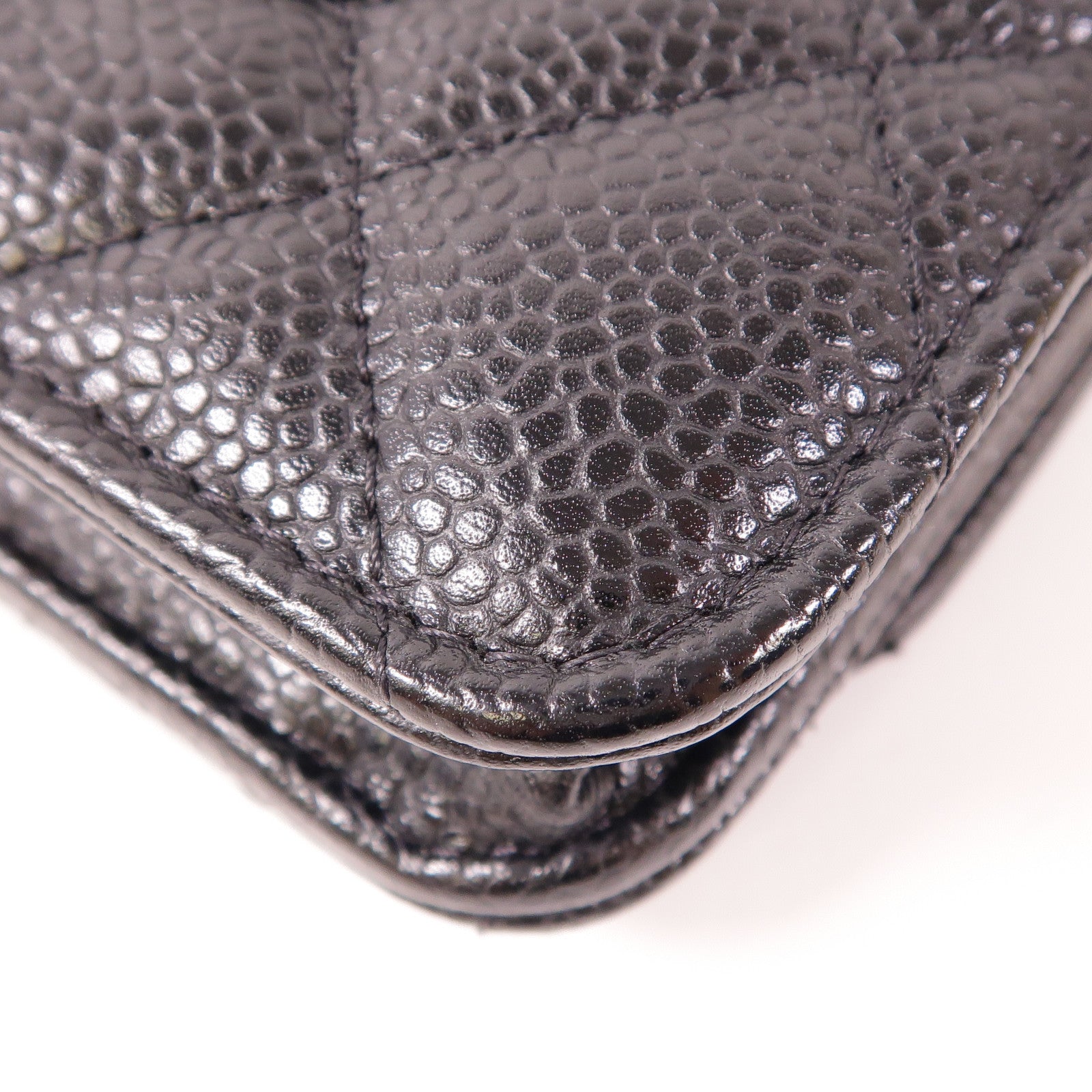 CHANEL 牛皮皮革WOC Wallet On Chain金扣鏈帶肩背袋