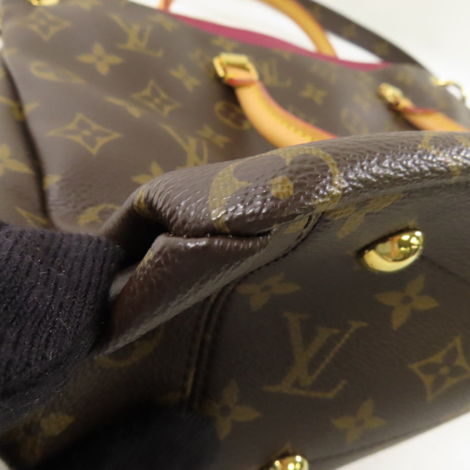 LOUIS VUITTON Monogram Pallas MM金扣手挽肩背兩用袋