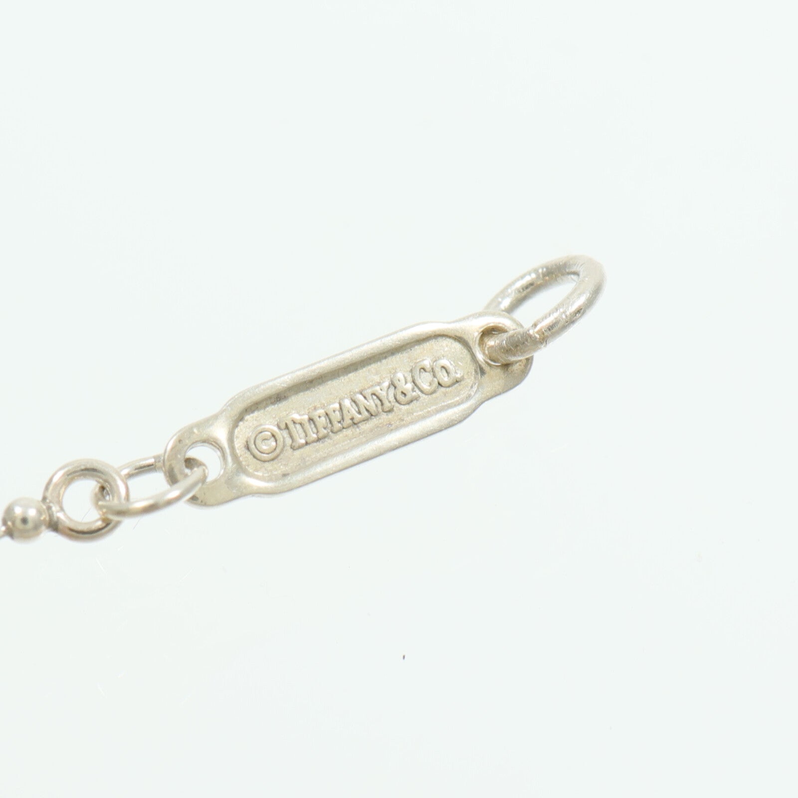 TIFFANY＆CO 925純銀S Notes Alphabet Disc Charm Pendant項鍊