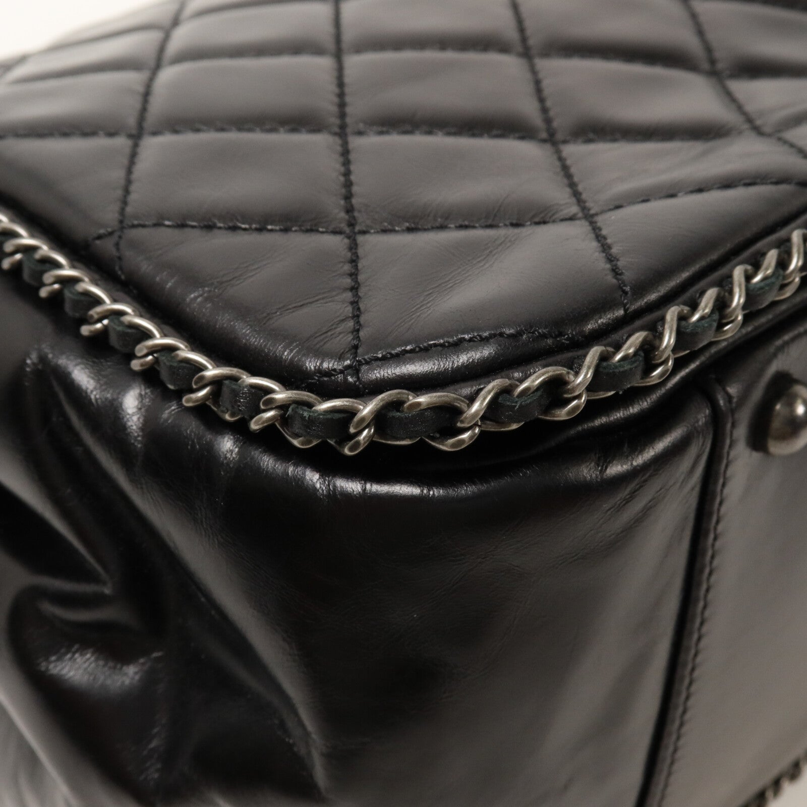 CHANEL 牛皮皮革Chain Shoulder鏈帶肩背袋