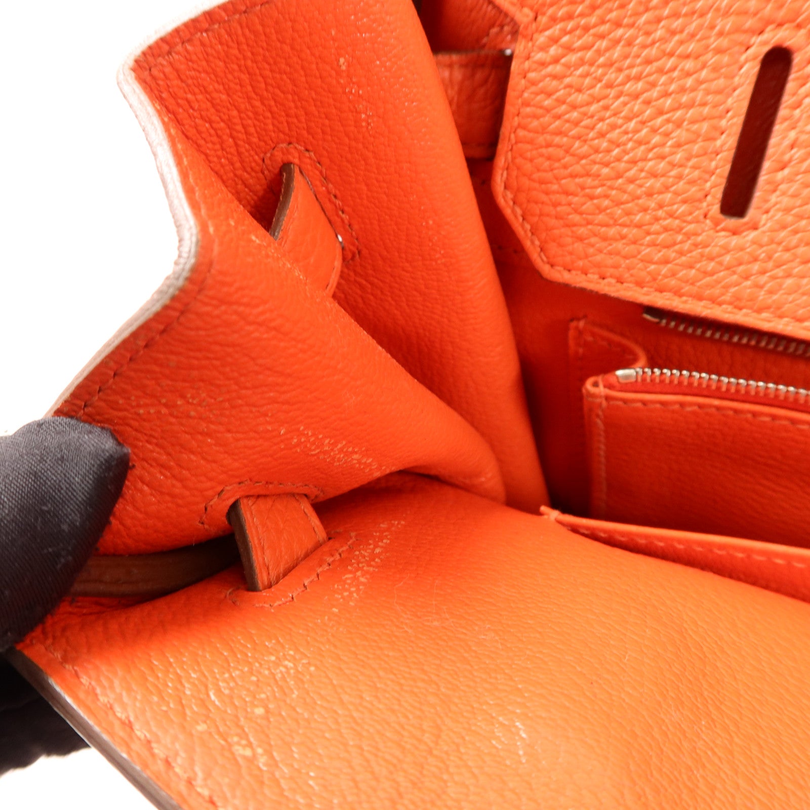 HERMES Clemence皮革Birkin 35銀扣手挽袋