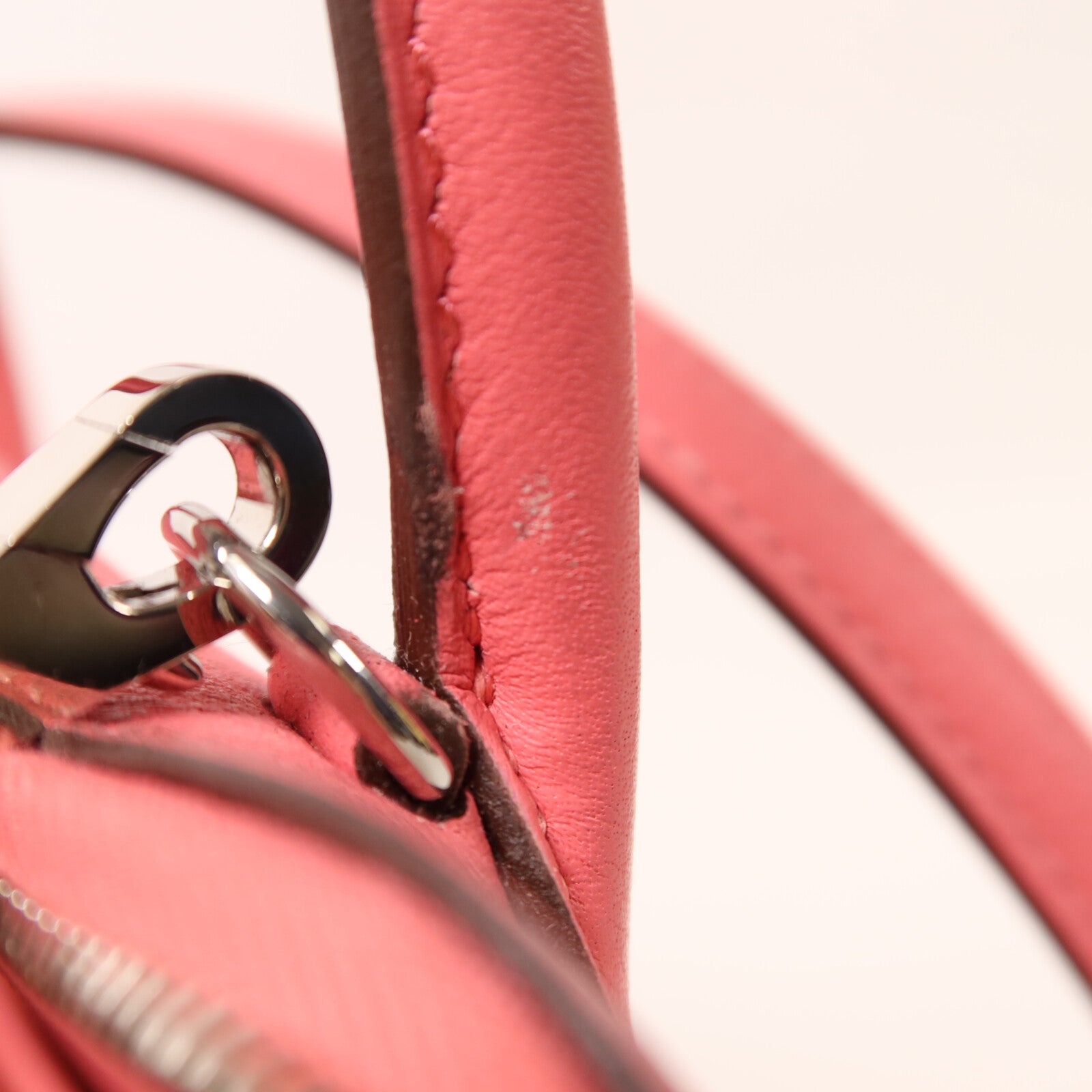 HERMES Evercolor皮革Mini Bolide 1923手挽肩背兩用袋Rose Azalee
