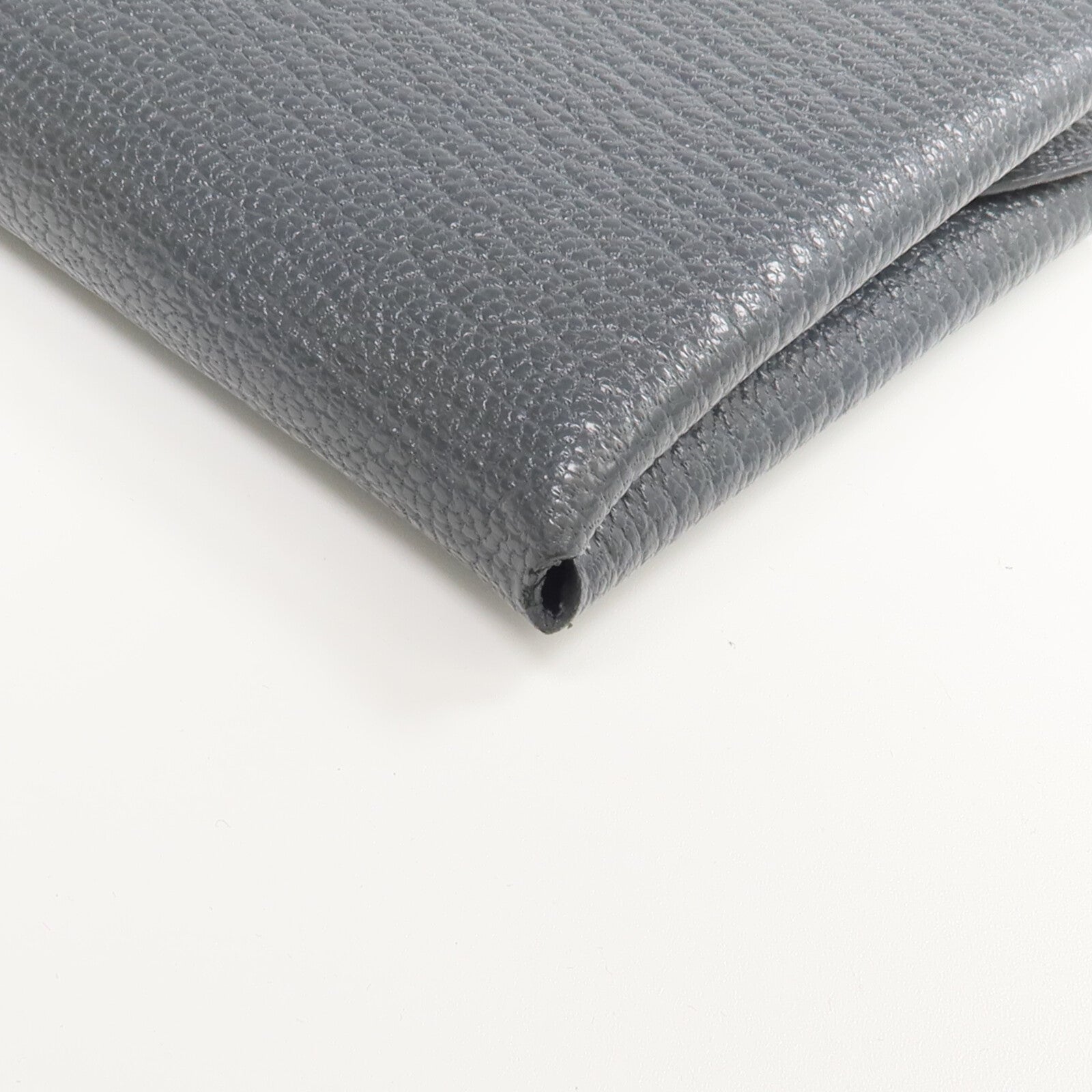 HERMES Evercolor皮革Calvi Duo卡片套Graphite