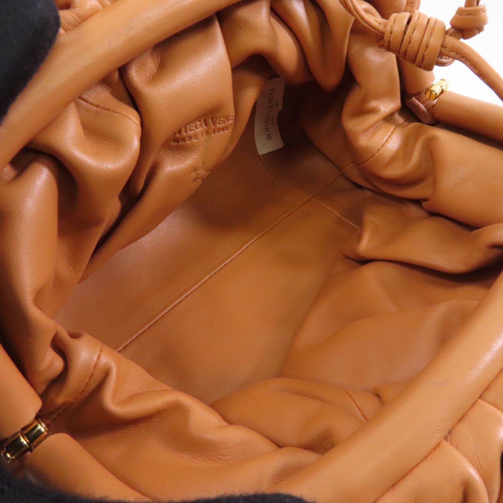 BOTTEGA VENETA 牛皮皮革Shoulder Bag金扣肩背袋棕色