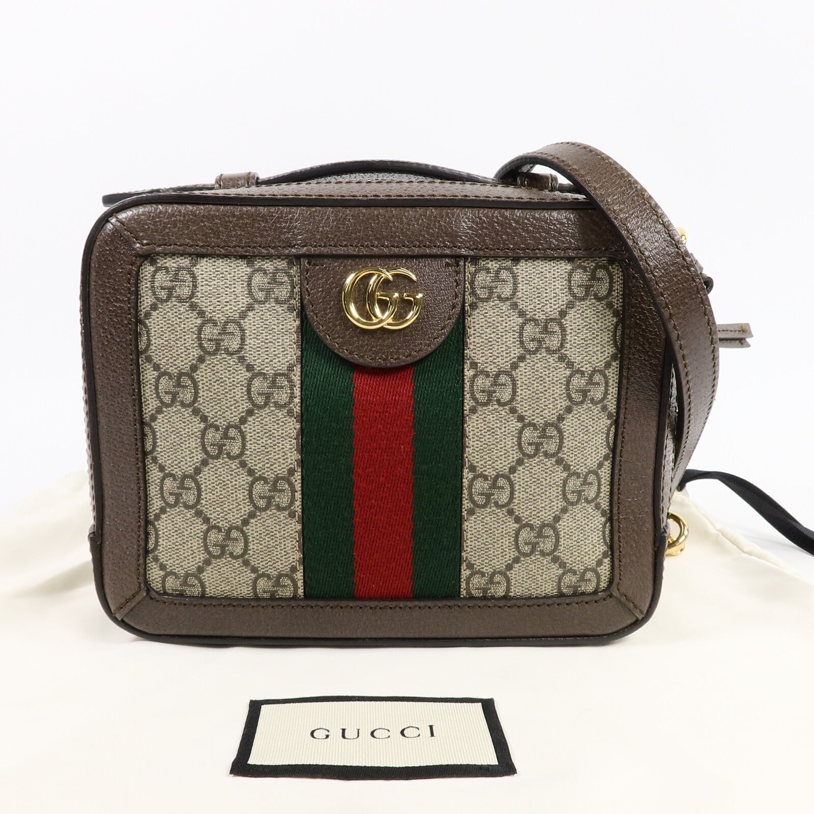 GUCCI 塗層帆布Ophidia GG Mini手挽肩背兩用袋