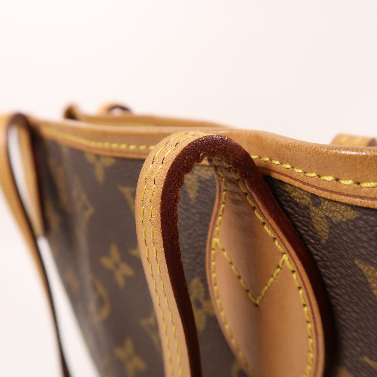 LOUIS VUITTON Monogram Neverfull MM金扣手挽袋