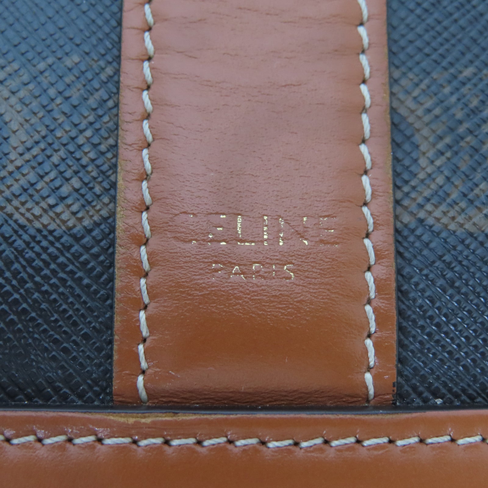 CELINE 塗層帆布Crossbody Bag金扣肩背袋啡色