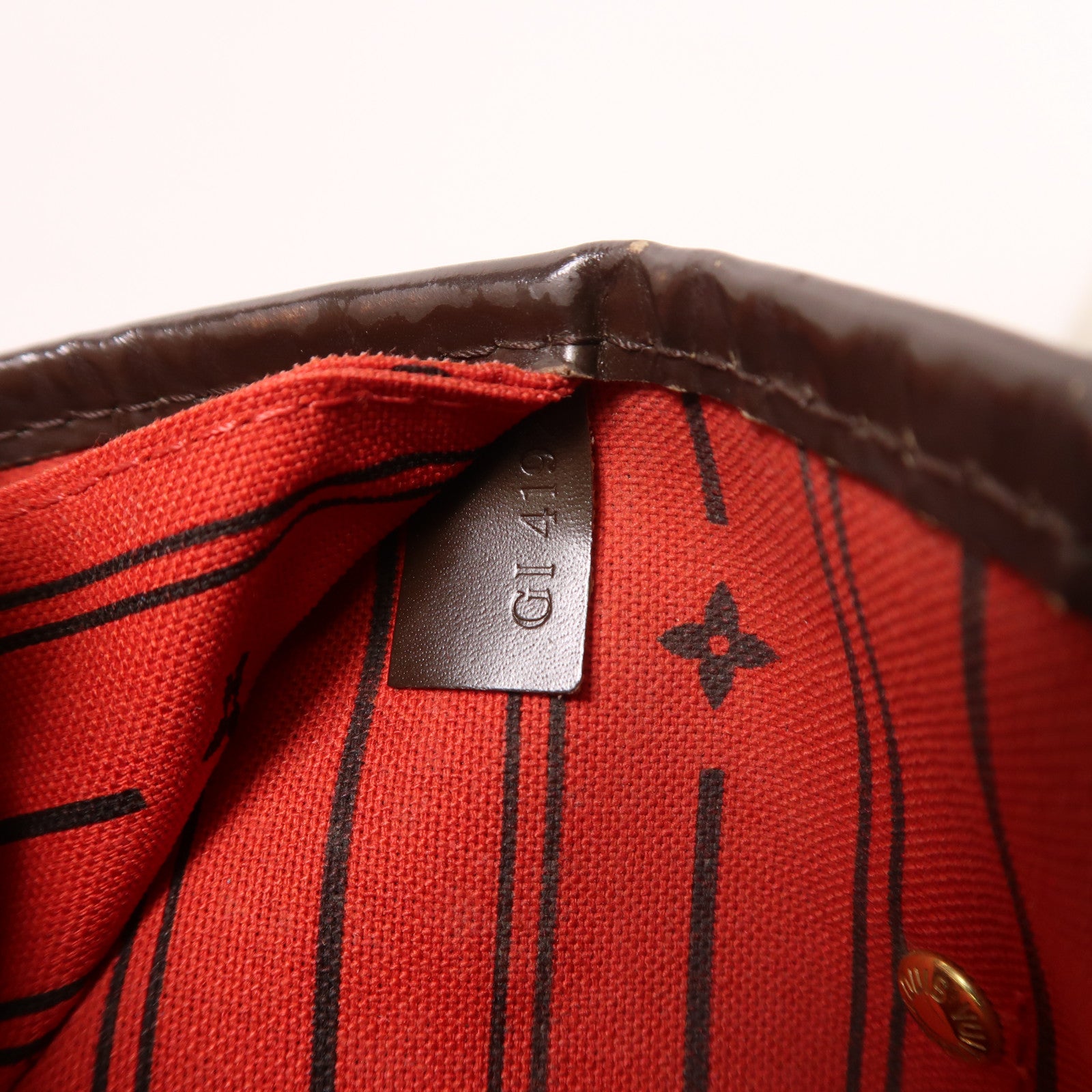 LOUIS VUITTON Damier Neverfull MM金扣肩背袋/手挽袋