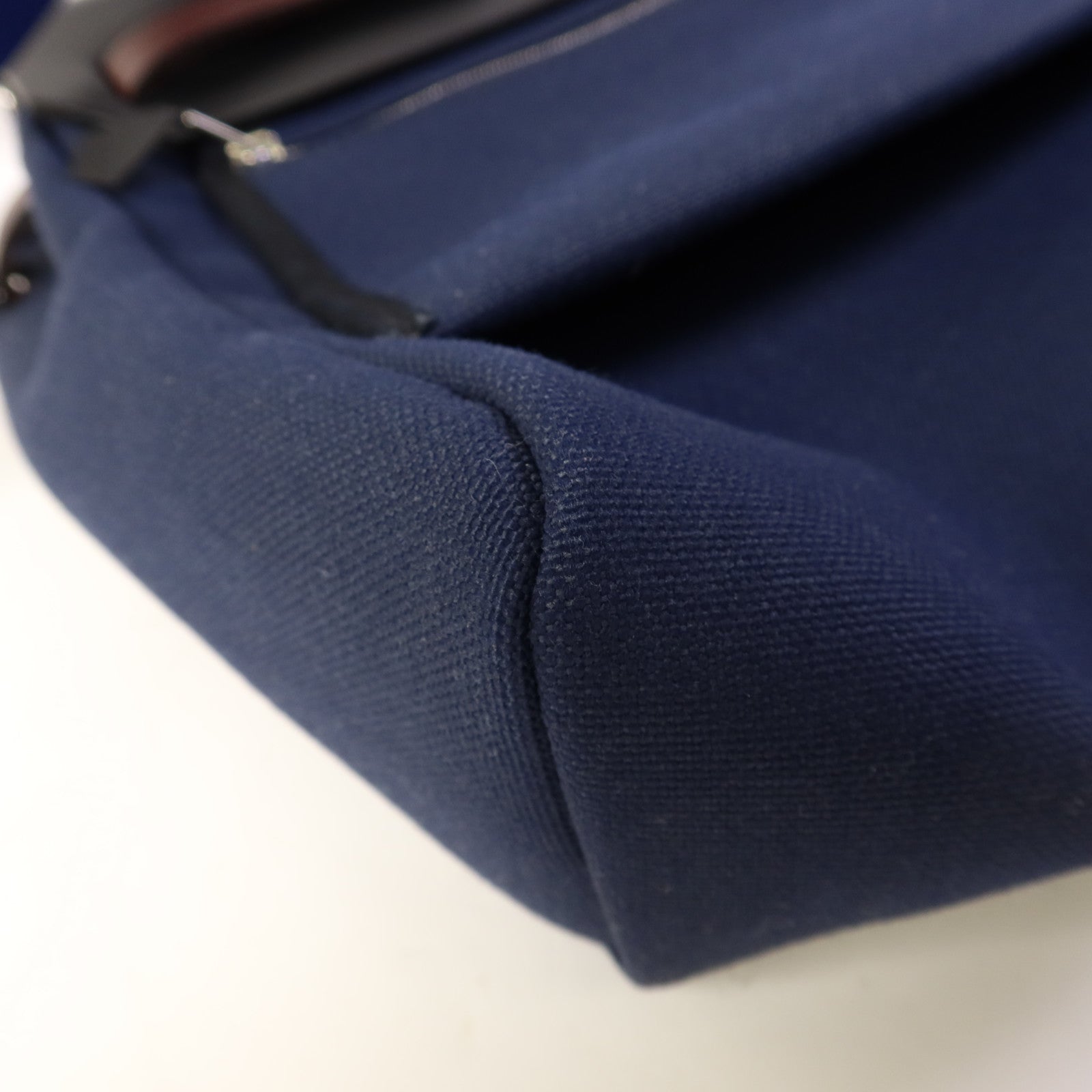 HERMES 帆布Herbag PM銀扣手挽肩背兩用袋