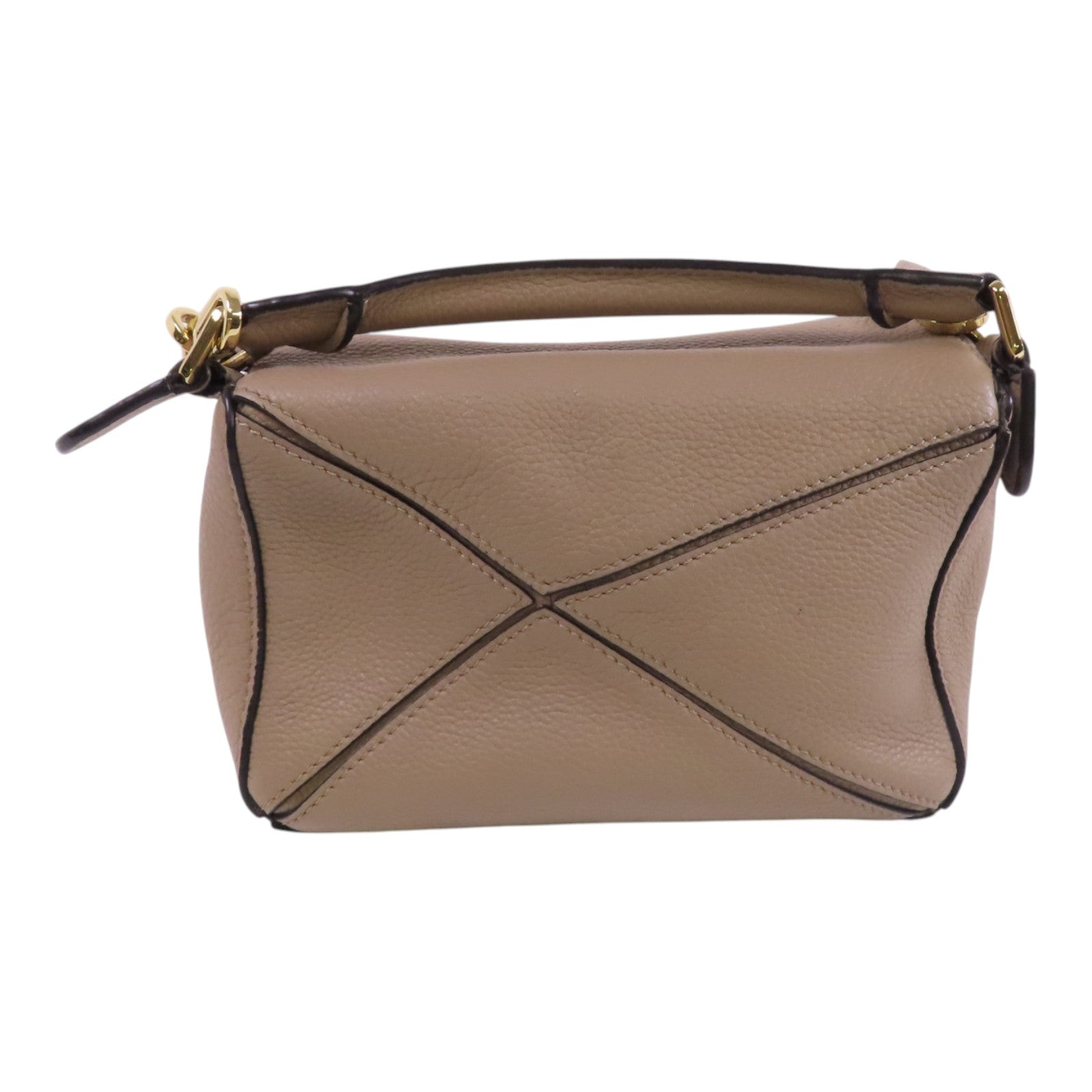 LOEWE 牛皮皮革Mini Puzzle金扣手挽肩背兩用袋