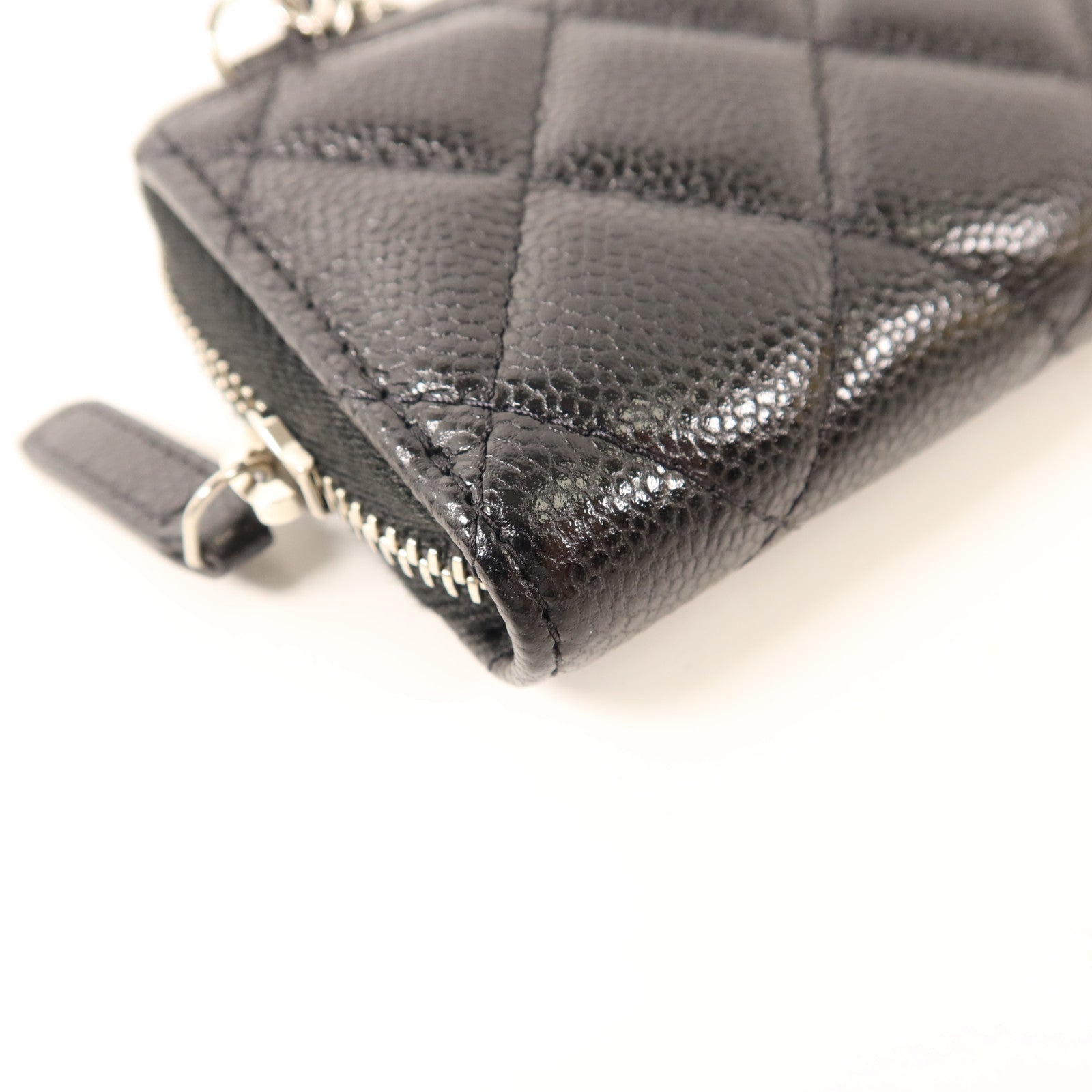 CHANEL 牛皮皮革Shoulder Bag銀扣鏈帶肩背袋