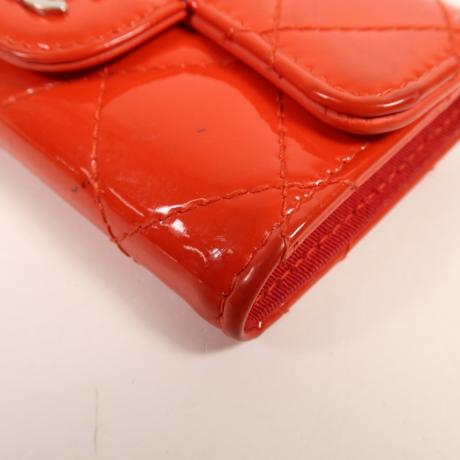 CHANEL 漆皮皮革Key Holder銀扣鑰匙包