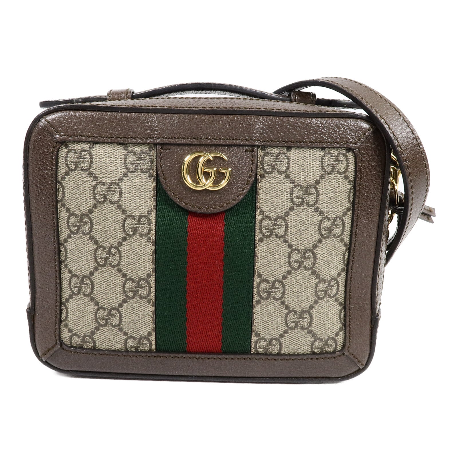 GUCCI 塗層帆布Ophidia GG Mini手挽肩背兩用袋