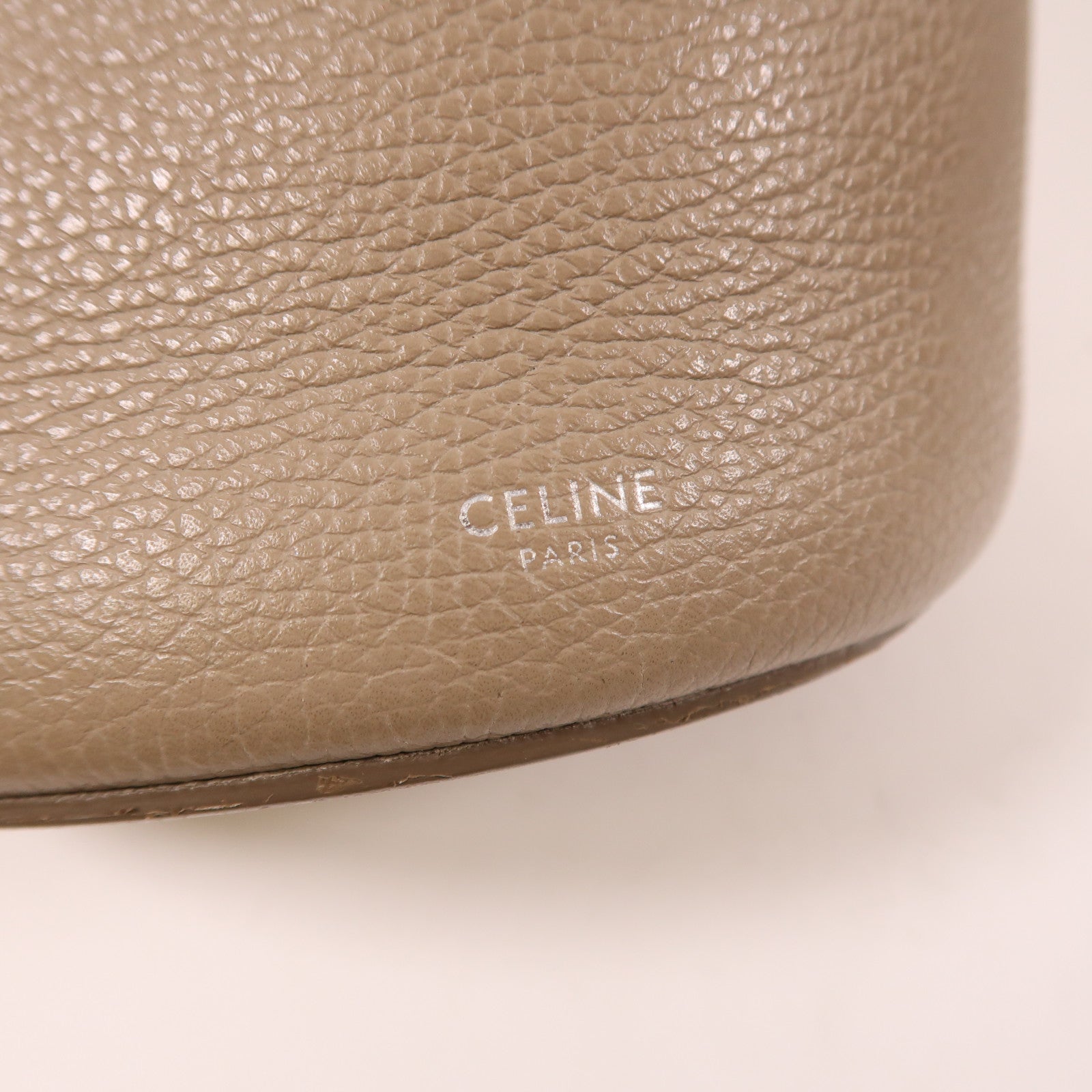 CELINE 牛皮皮革Bucket Bag銀扣手挽肩背兩用袋