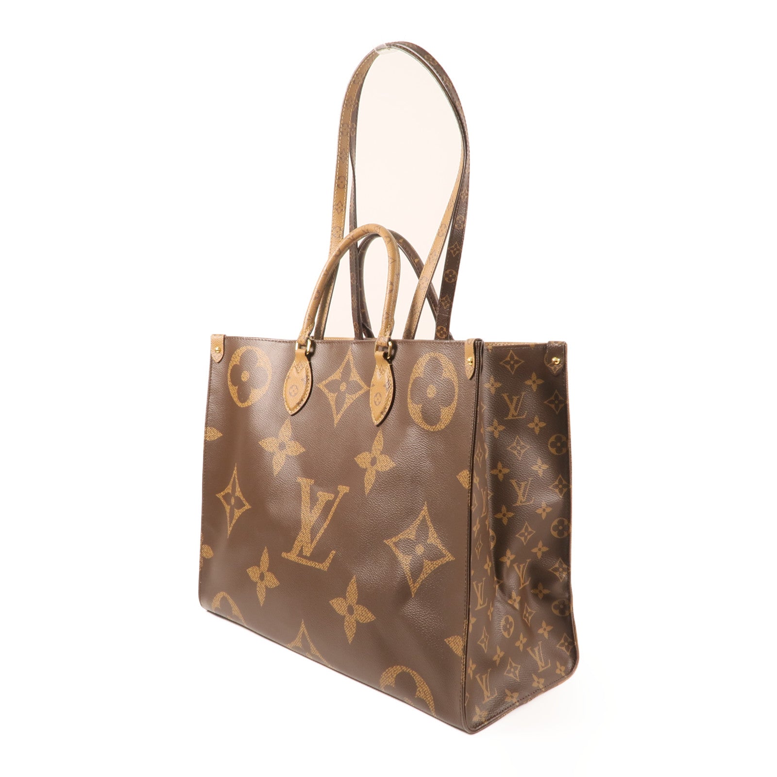 LOUIS VUITTON Monogram Giant OnTheGo GM金扣手挽肩背兩用袋