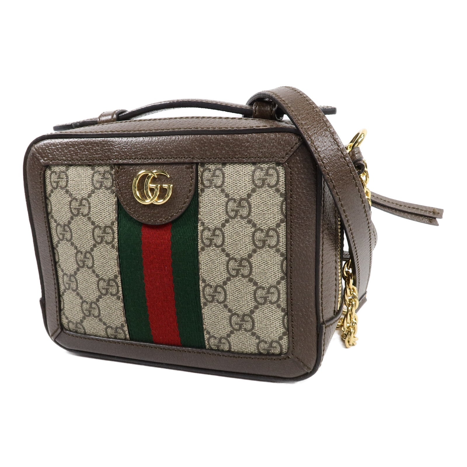 GUCCI 塗層帆布Ophidia GG Mini手挽肩背兩用袋