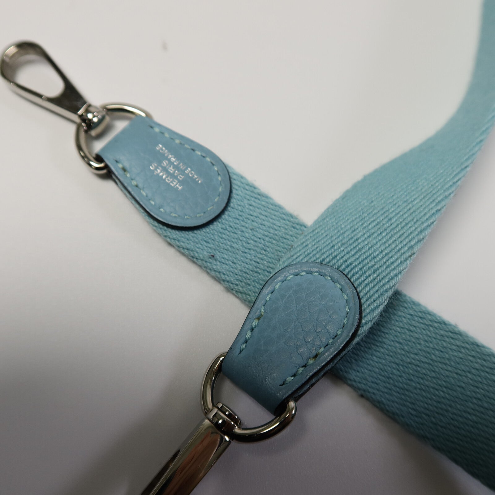 HERMES Evelyne TPM肩背袋Bleu Atoll