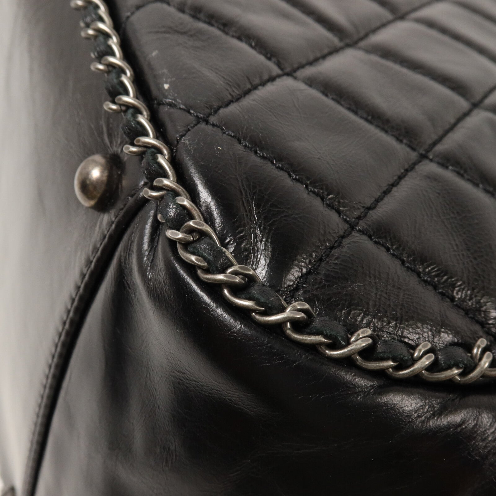 CHANEL 牛皮皮革Chain Shoulder鏈帶肩背袋