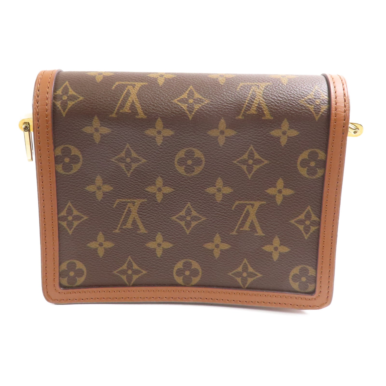 LOUIS VUITTON LV GHW Mini Dauphine Shoulder Bag M44580 Monogram Reverse Brown