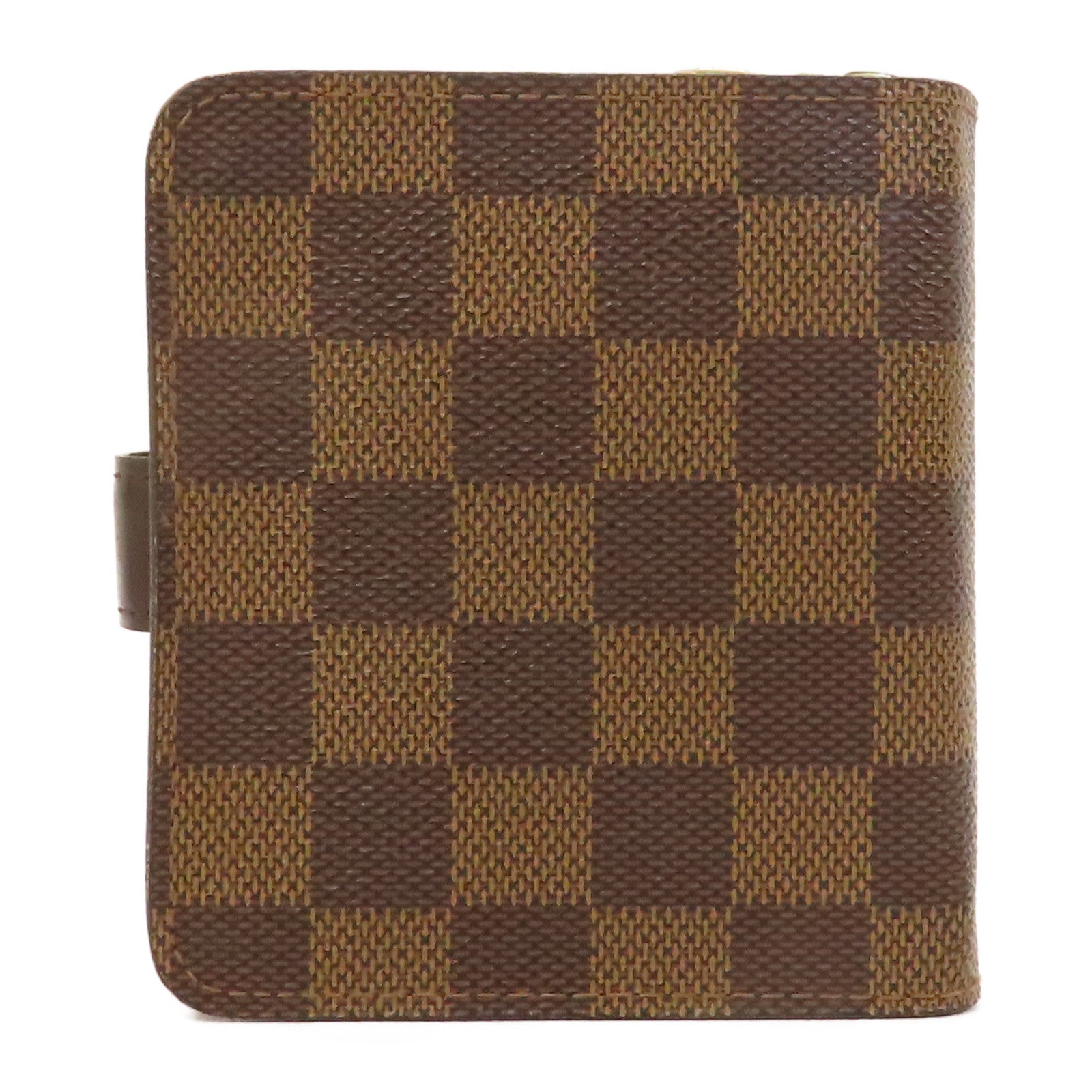 LOUIS VUITTON 【激減優惠】Damier Ebene Compact Zip Fold Wallet金扣錢包啡色