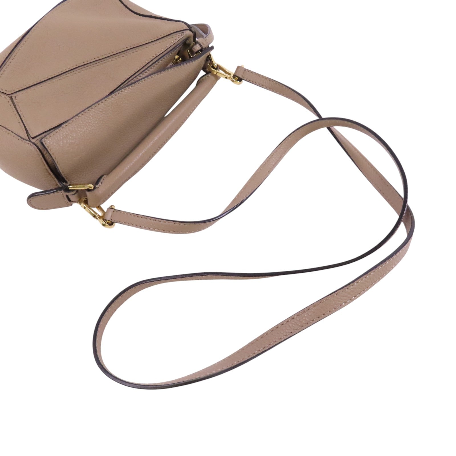 LOEWE 牛皮皮革Mini Puzzle金扣手挽肩背兩用袋