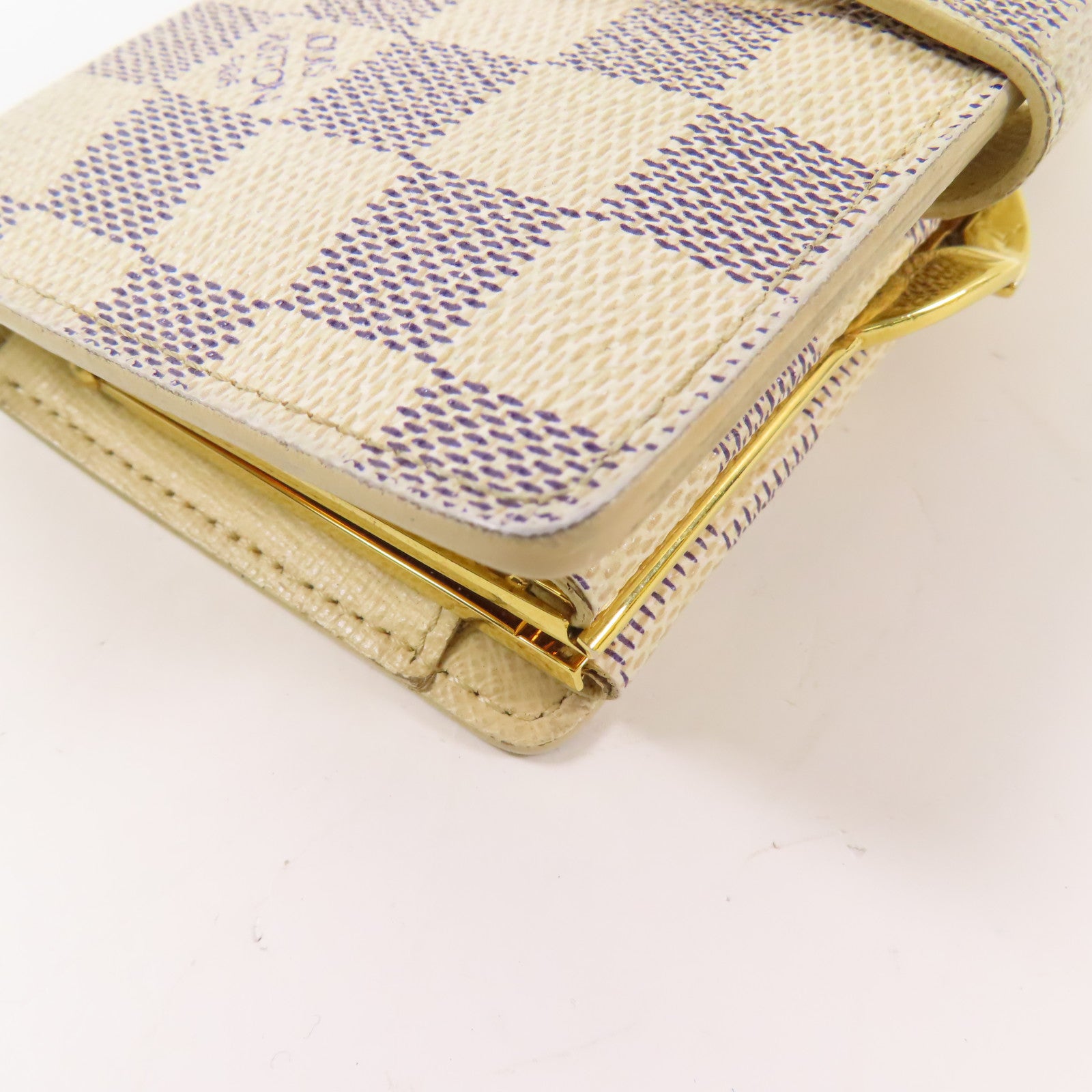 LOUIS VUITTON 【激減優惠】Damier Azur Portefeuille Viennois Wallet金扣錢包