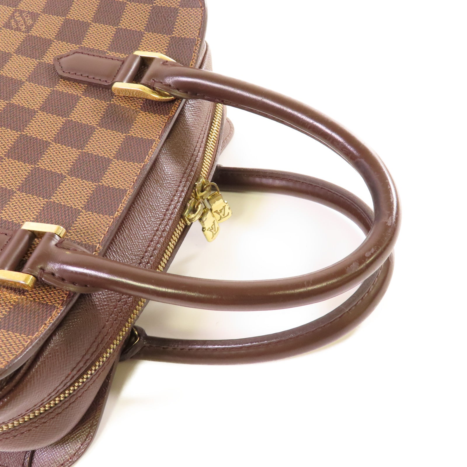 LOUIS VUITTON Damier Triana Handbag金扣手挽袋啡色
