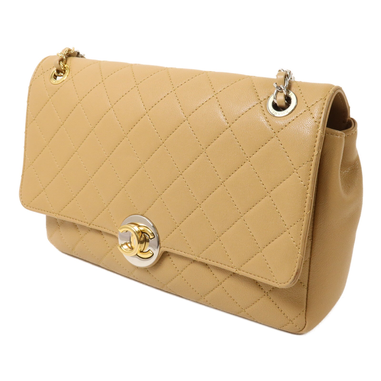 CHANEL 牛皮皮革Chain Shoulder鏈帶肩背袋