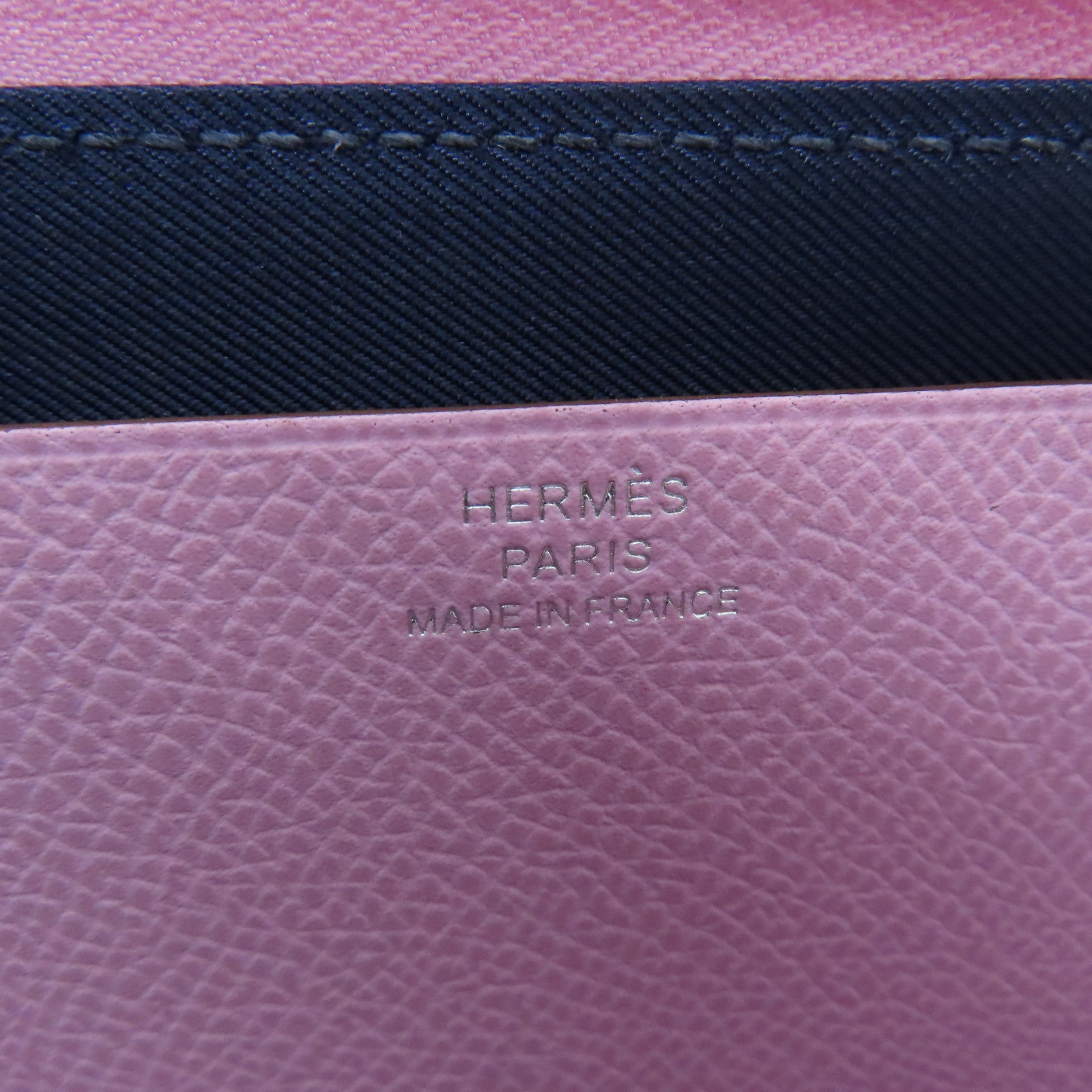 HERMES Epsom皮革/Swift皮革Nouveau To Go银扣肩背袋粉红色/黄色