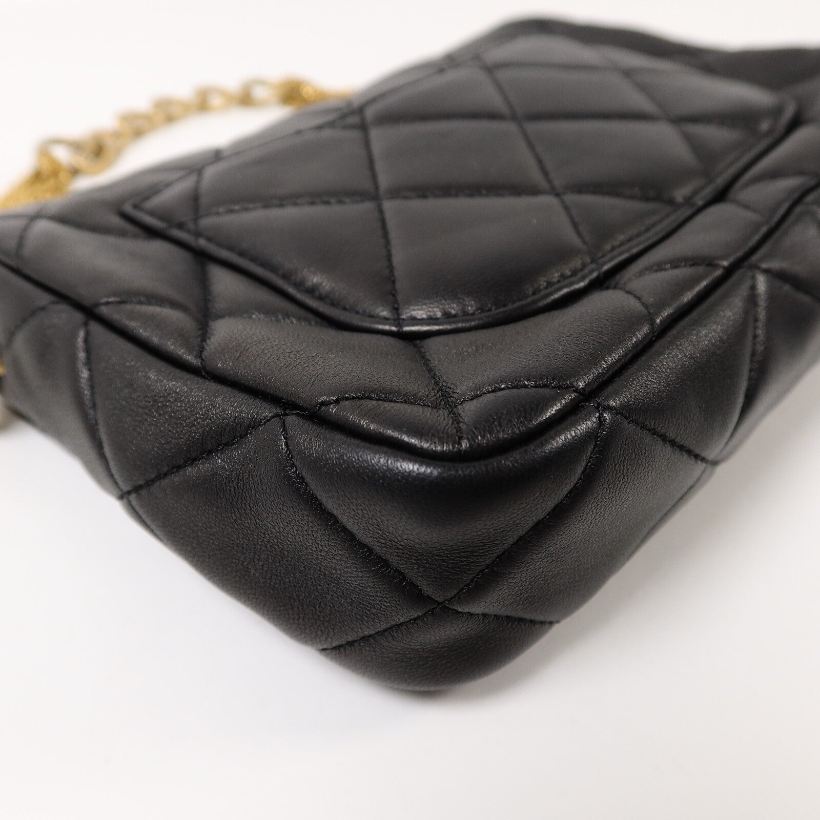 CHANEL 羊皮皮革Chain Shoulder Bag鏈帶肩背袋