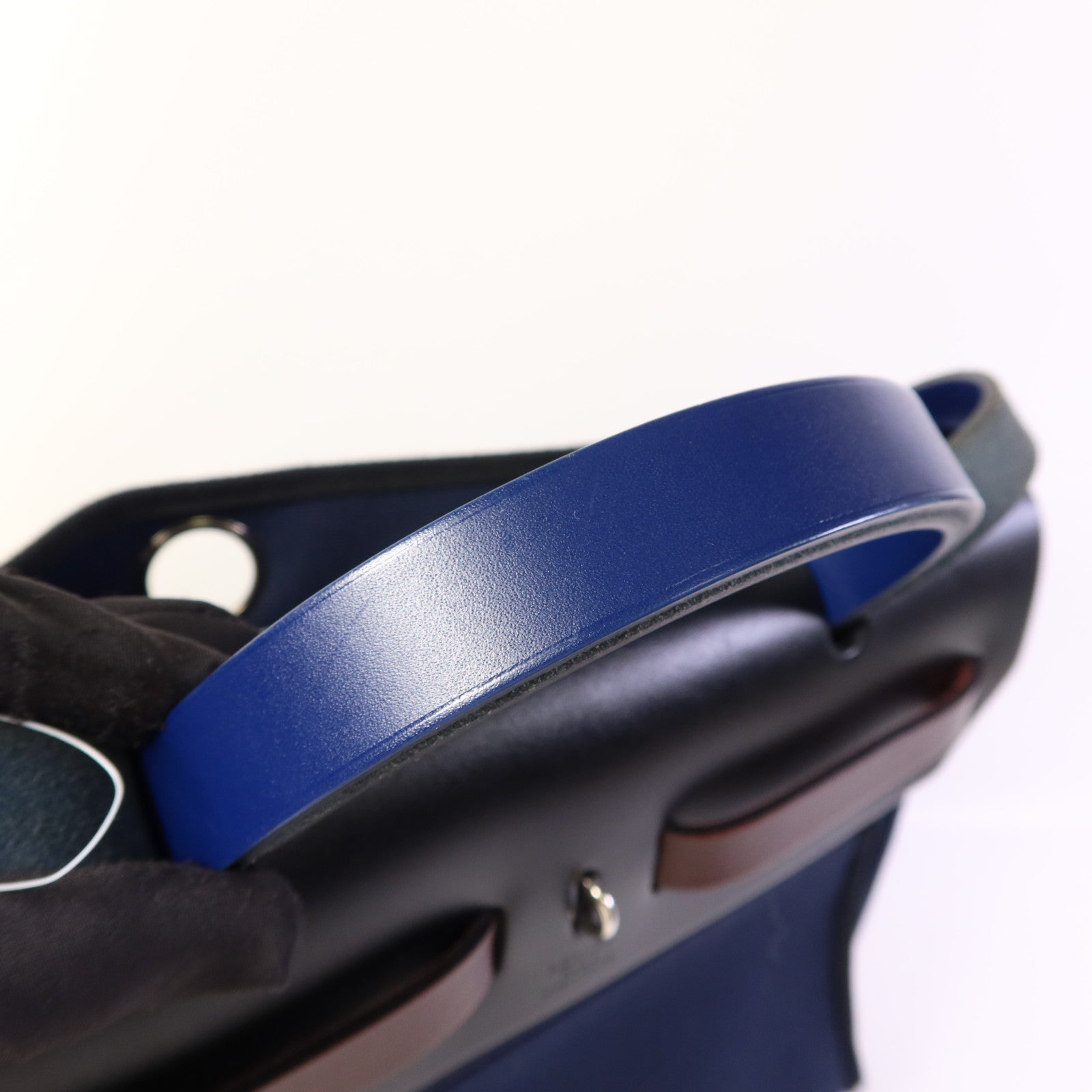 HERMES 帆布Herbag PM銀扣手挽肩背兩用袋