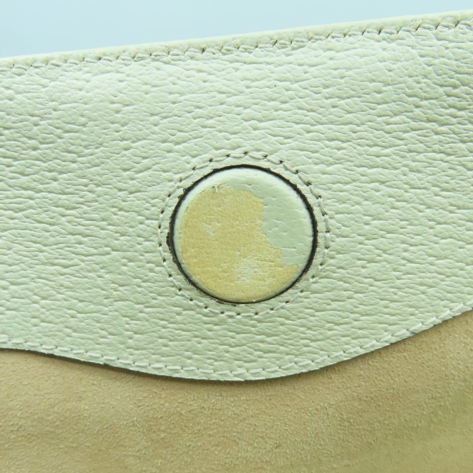 GUCCI 塗層帆布Ophidia Tote Bag金扣肩背袋白色/啡色