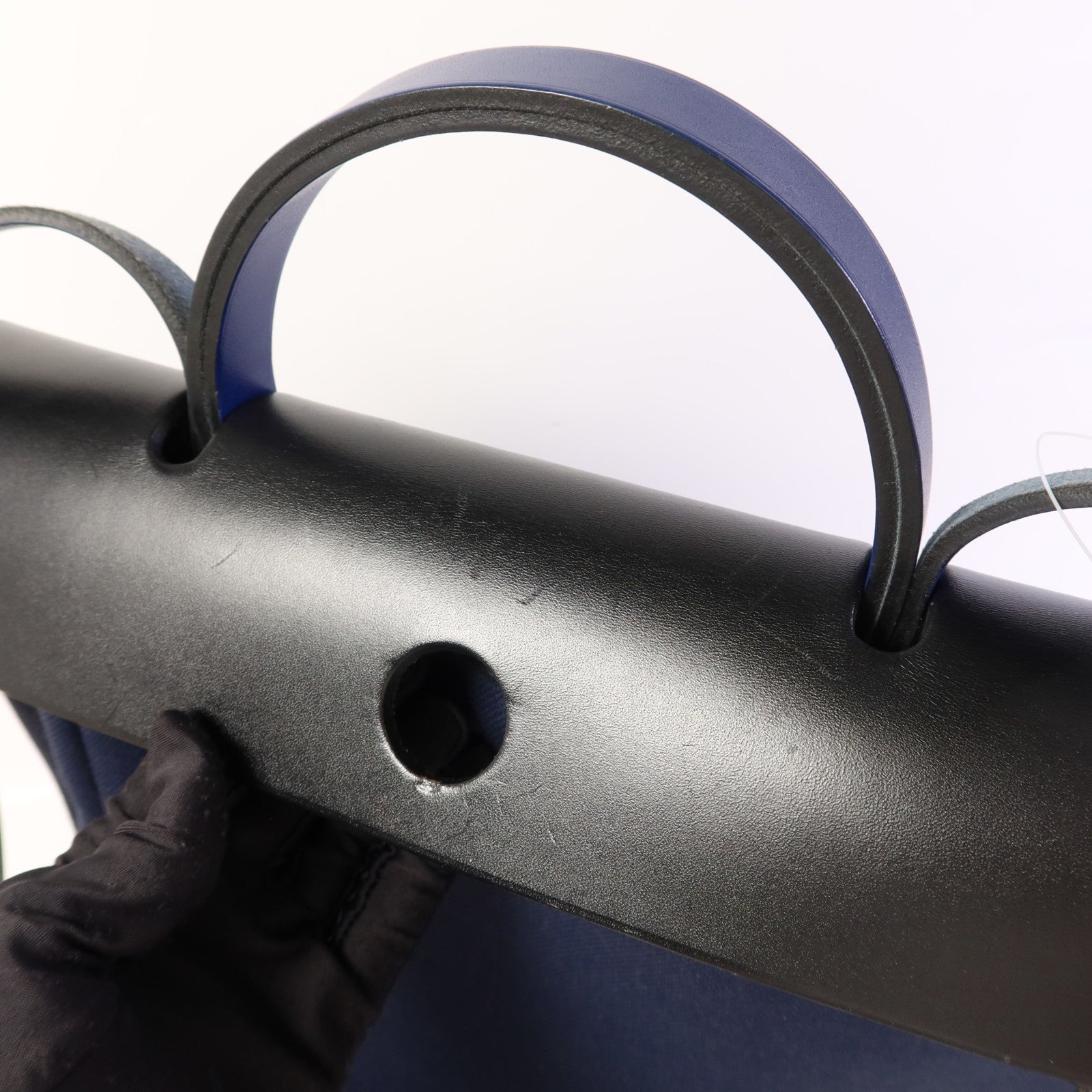 HERMES 帆布Herbag PM銀扣手挽肩背兩用袋