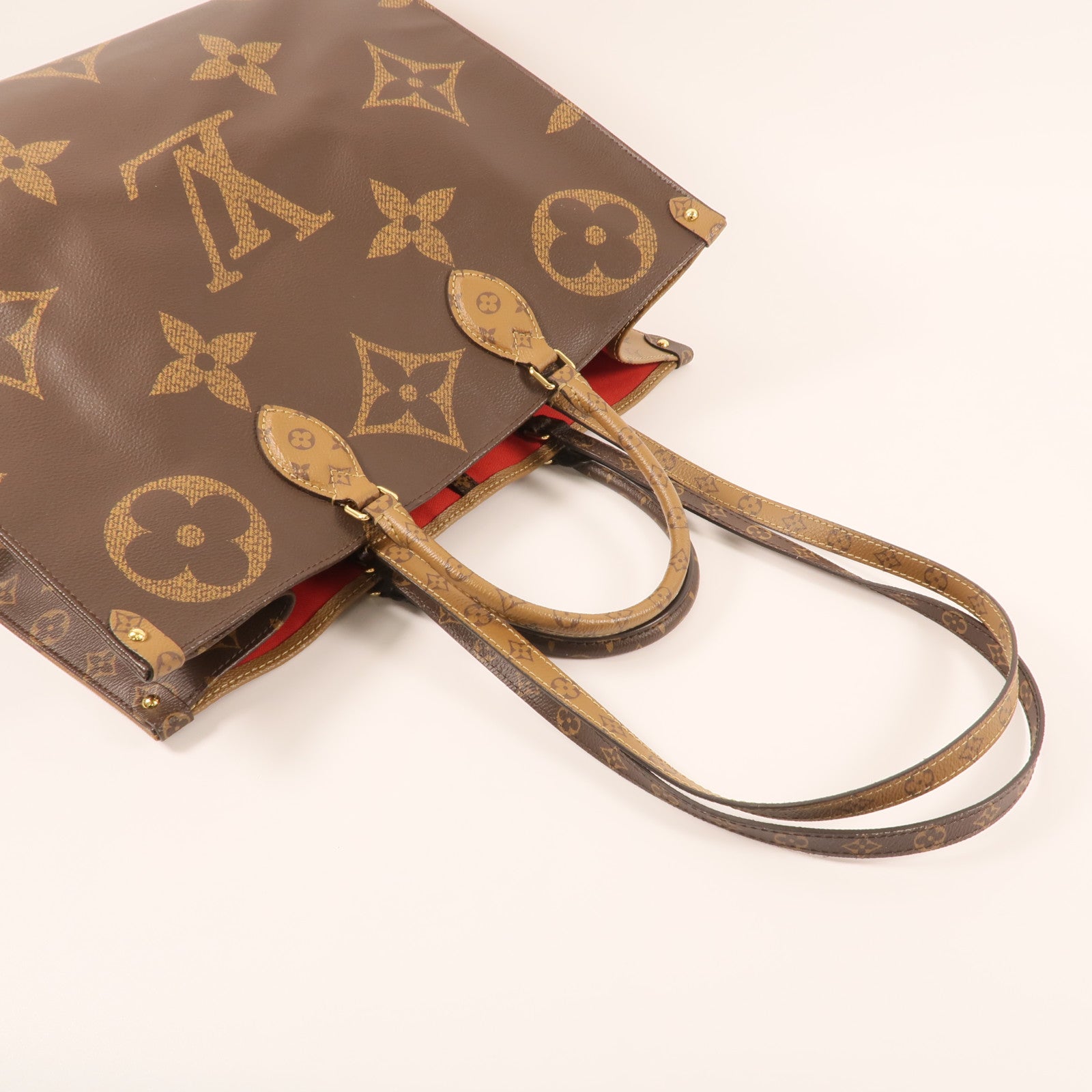 LOUIS VUITTON Monogram Giant OnTheGo GM金扣手挽肩背兩用袋