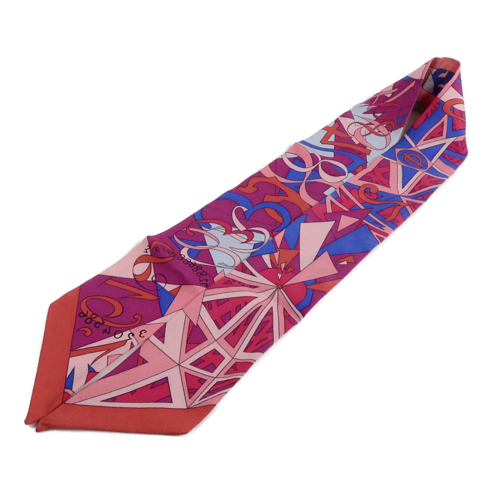 HERMES 絲質Twilly絲巾Pink