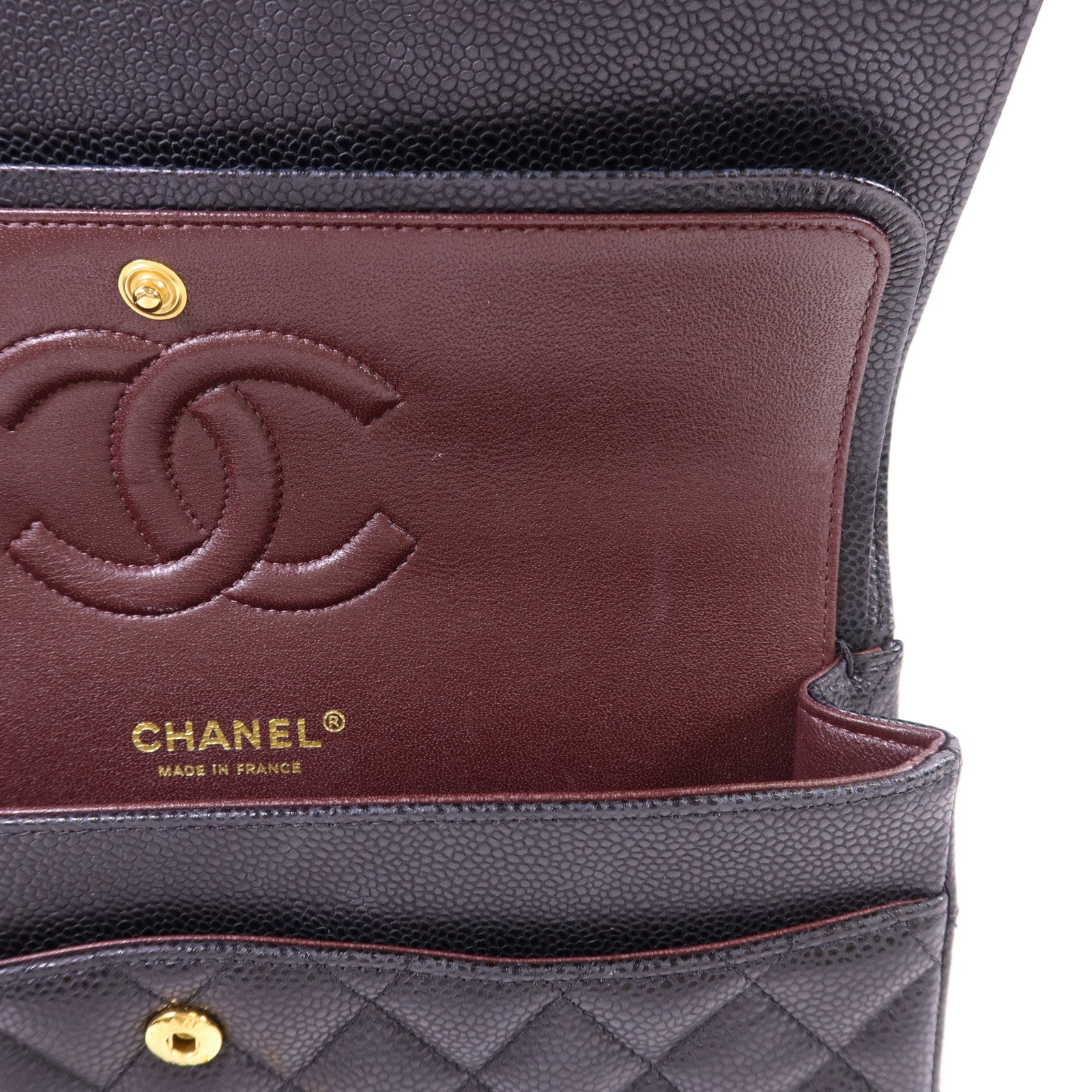 CHANEL 牛皮皮革Classic 25金扣鏈帶肩背袋