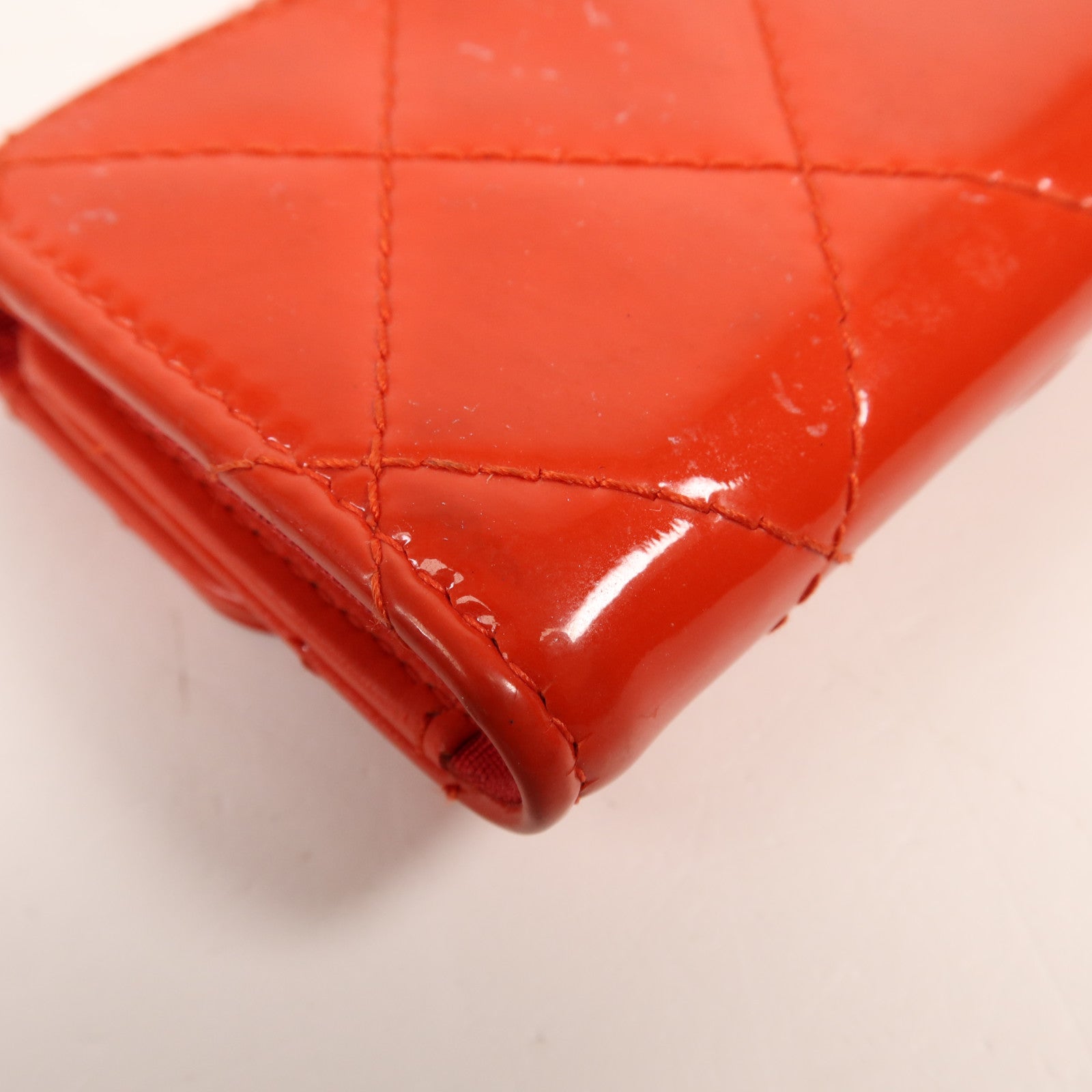 CHANEL 漆皮皮革Key Holder銀扣鑰匙包