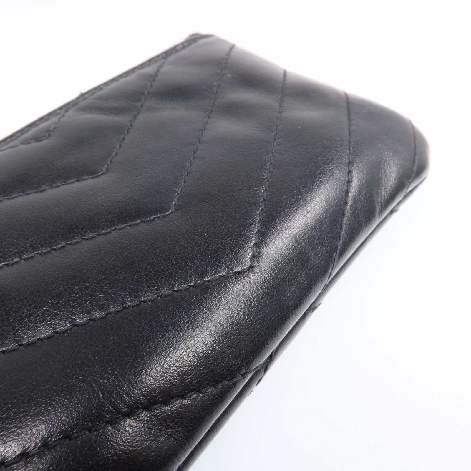 YVES SAINT LAURENT 牛皮皮革Coin Case金扣零錢包
