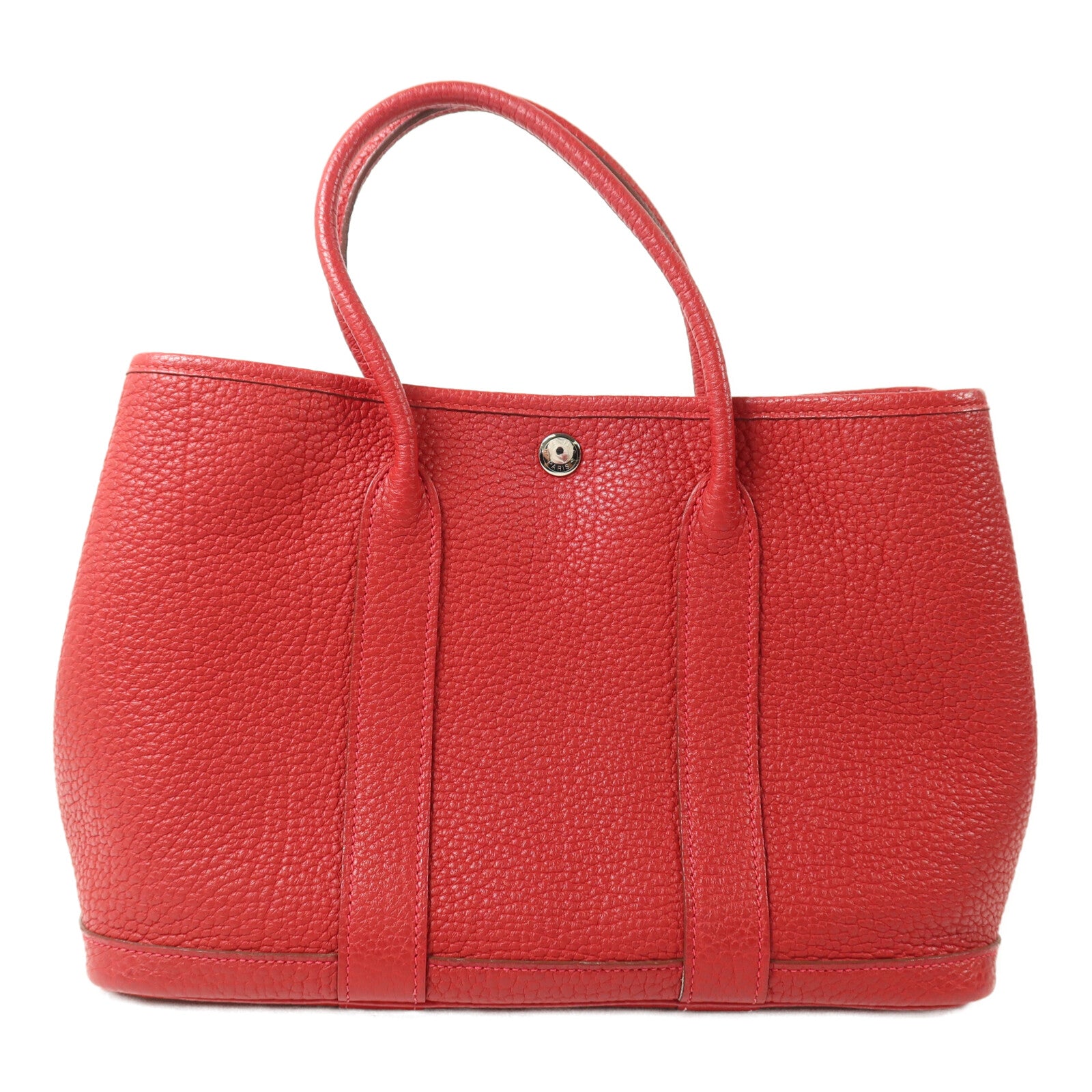 HERMES Negonda皮革Garden Party TPM手挽袋Rouge Piment
