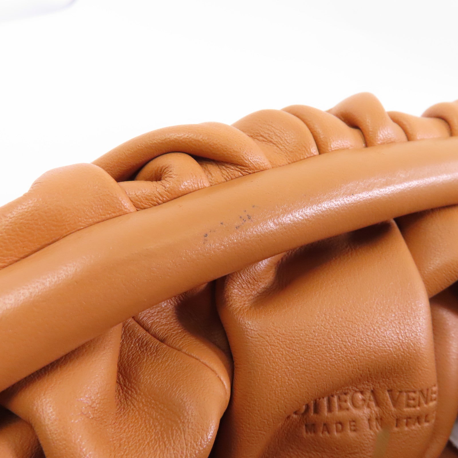 BOTTEGA VENETA 牛皮皮革Shoulder Bag金扣肩背袋棕色