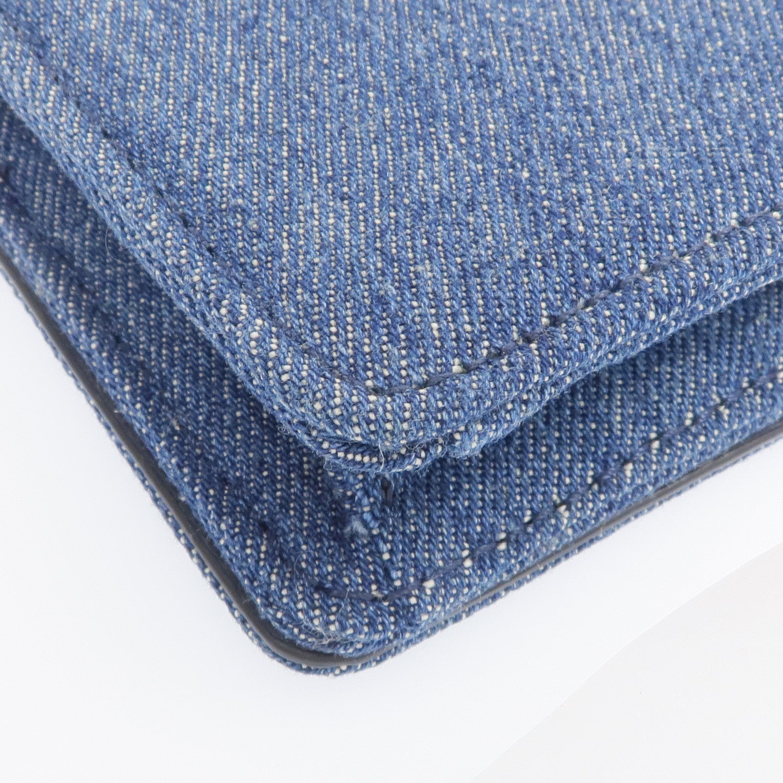 COACH 牛仔布Mini Chain Shoulder銀扣鏈帶肩背袋