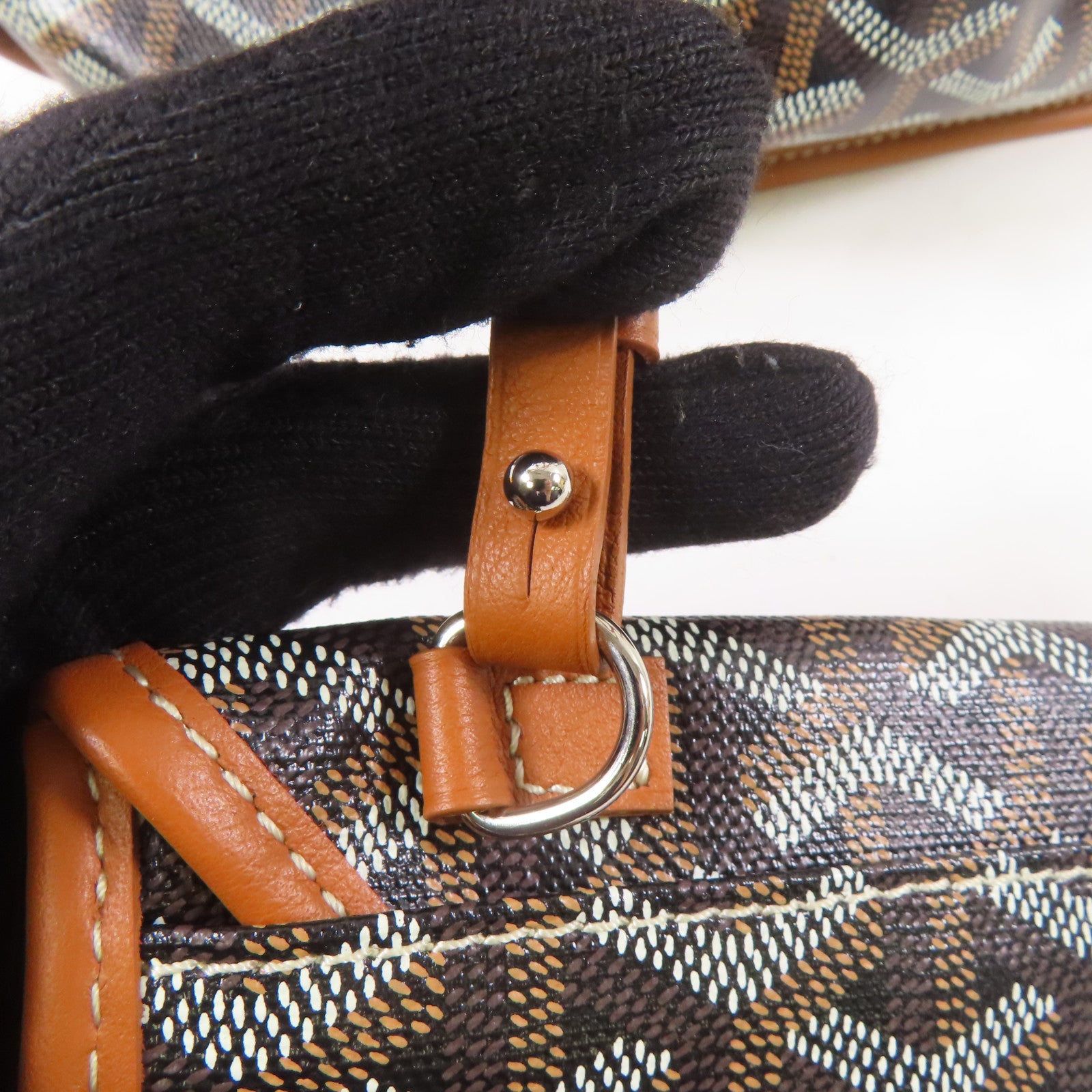 GOYARD 塗層帆布Mini Anjou Tote Bag銀扣手挽袋啡色